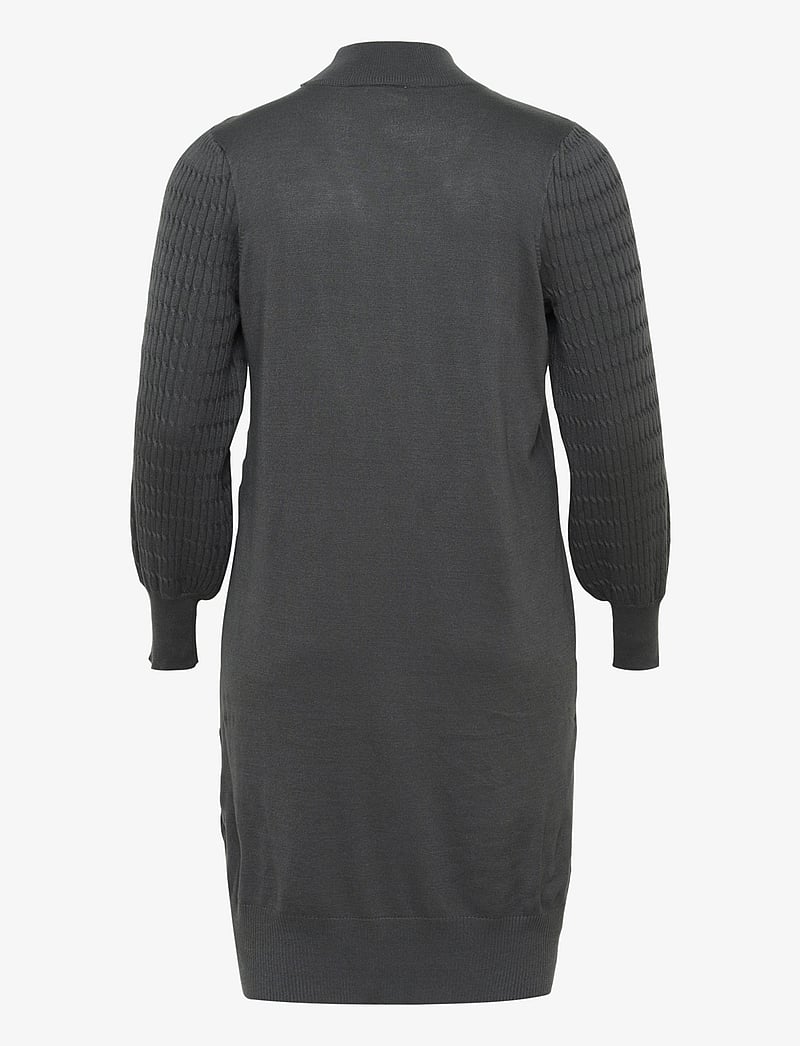 Kaffe Curve - KClini Knit Dress - knitted dresses - black oyster - 2