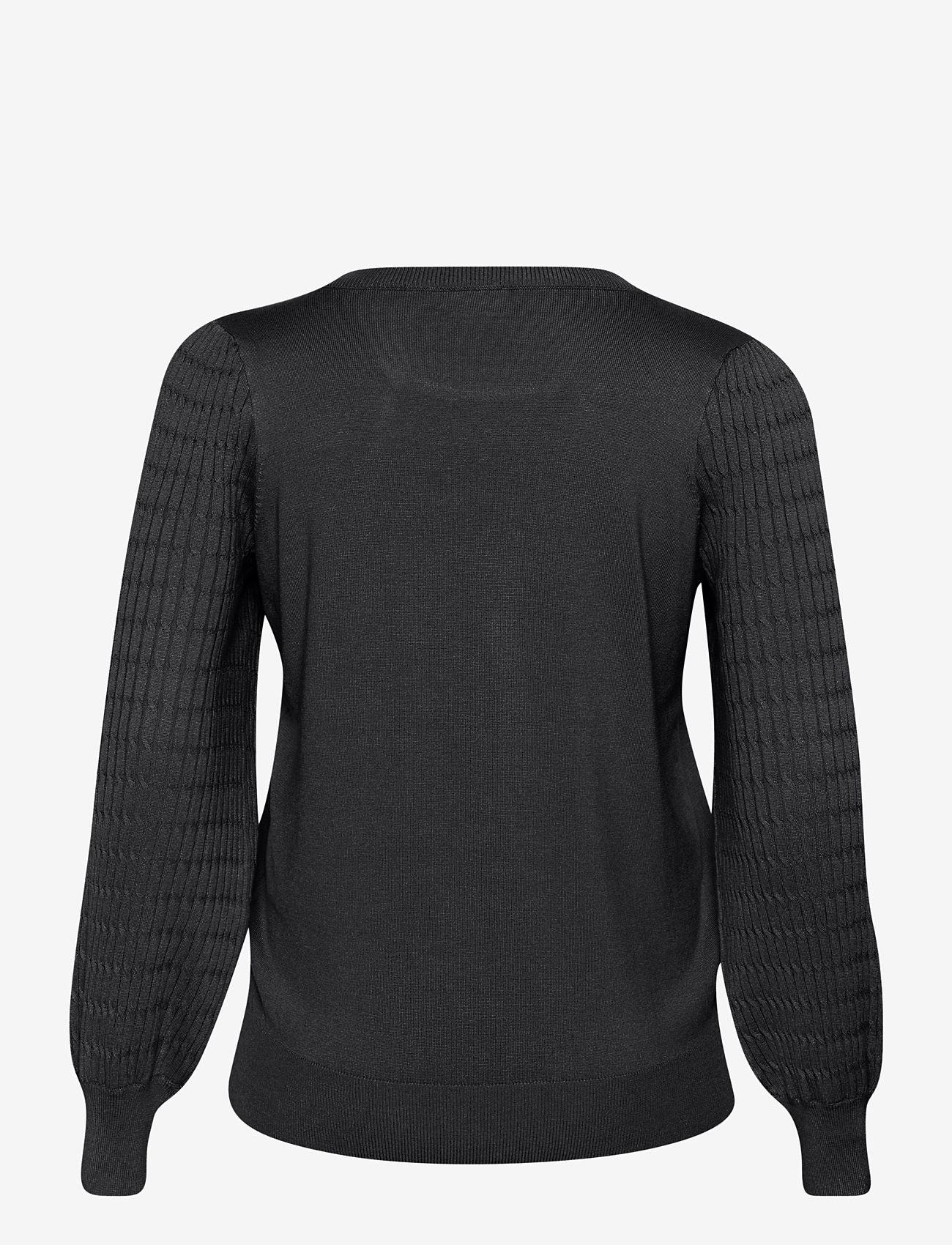 Kaffe Curve - KClini Knit Pullover - herbstliche kleidung - black oyster - 1