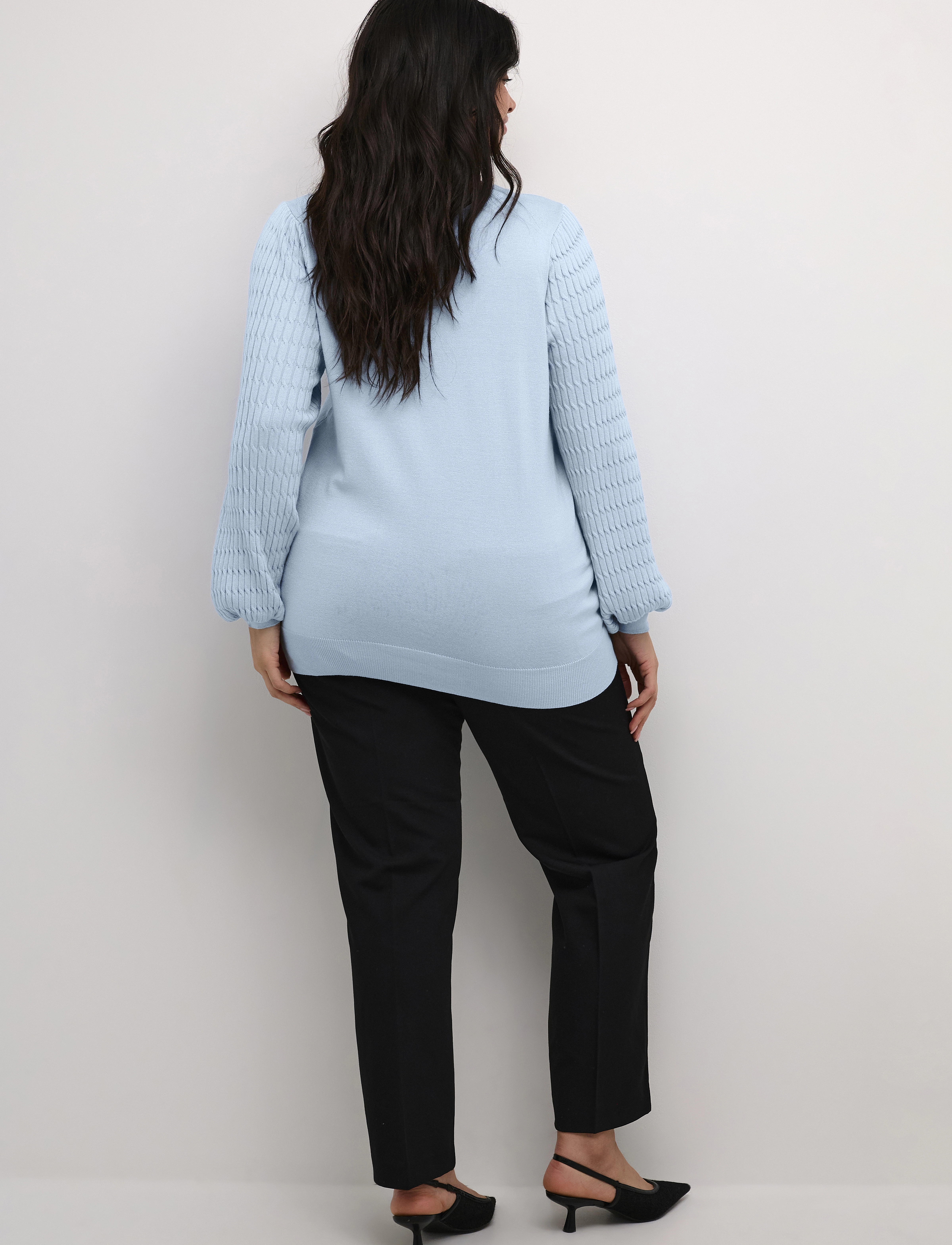 Kaffe Curve - KClini Knit Pullover - džemprid - celestial blue - 4