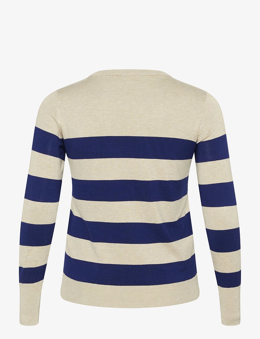 Kaffe Curve - KClizzy Striped Knit Pullover - pullover - blue/feather gray mel. stripe - 2