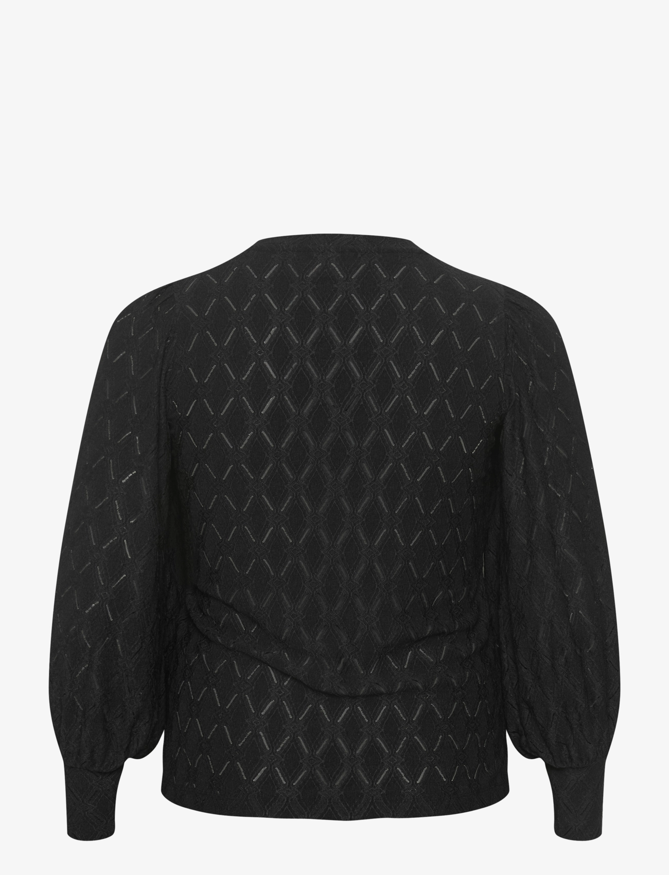 Kaffe Curve - KCtina Lace Blouse - langärmlige blusen - black deep - 2