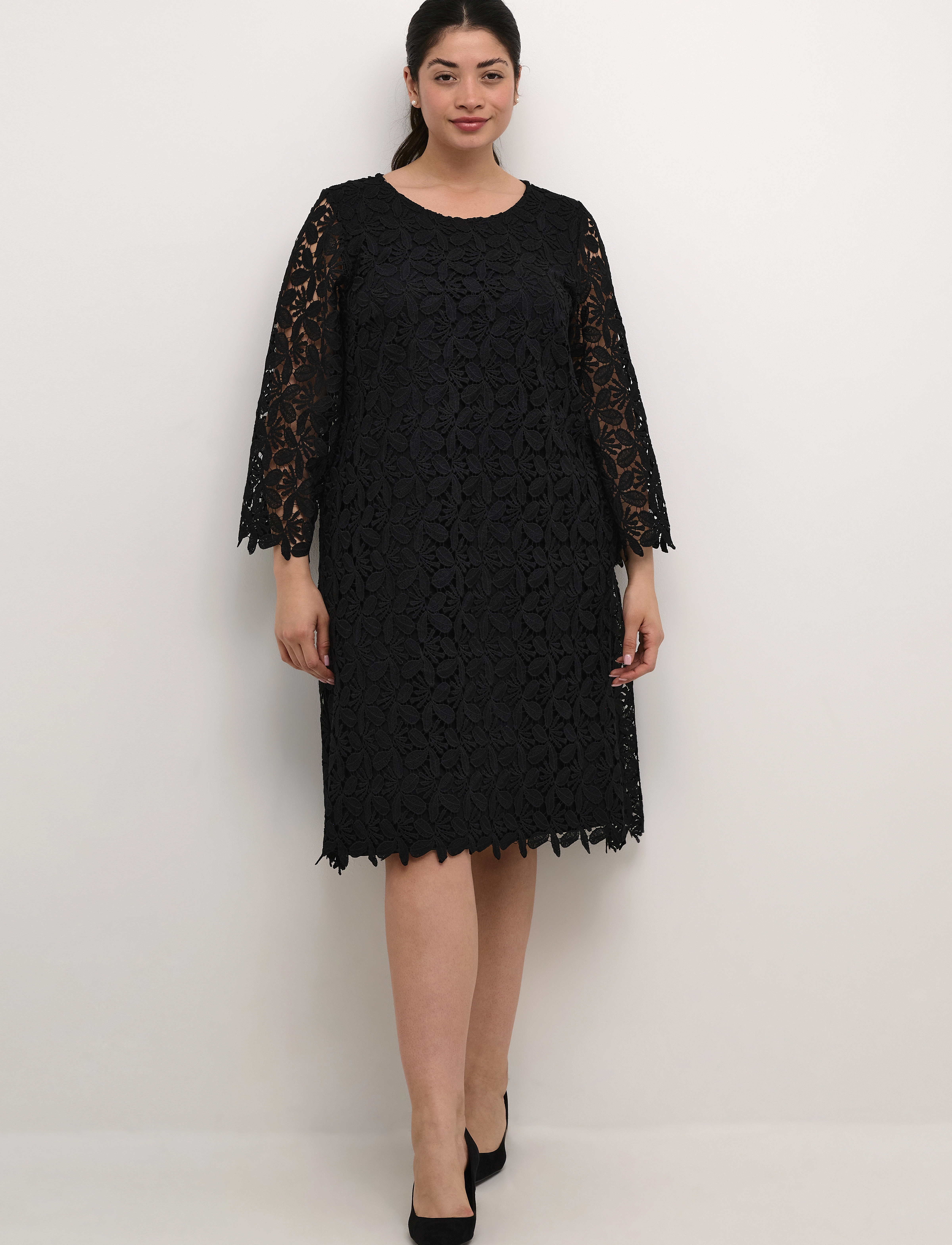 Kaffe Curve - KCemma Lace Dress - black deep - 5