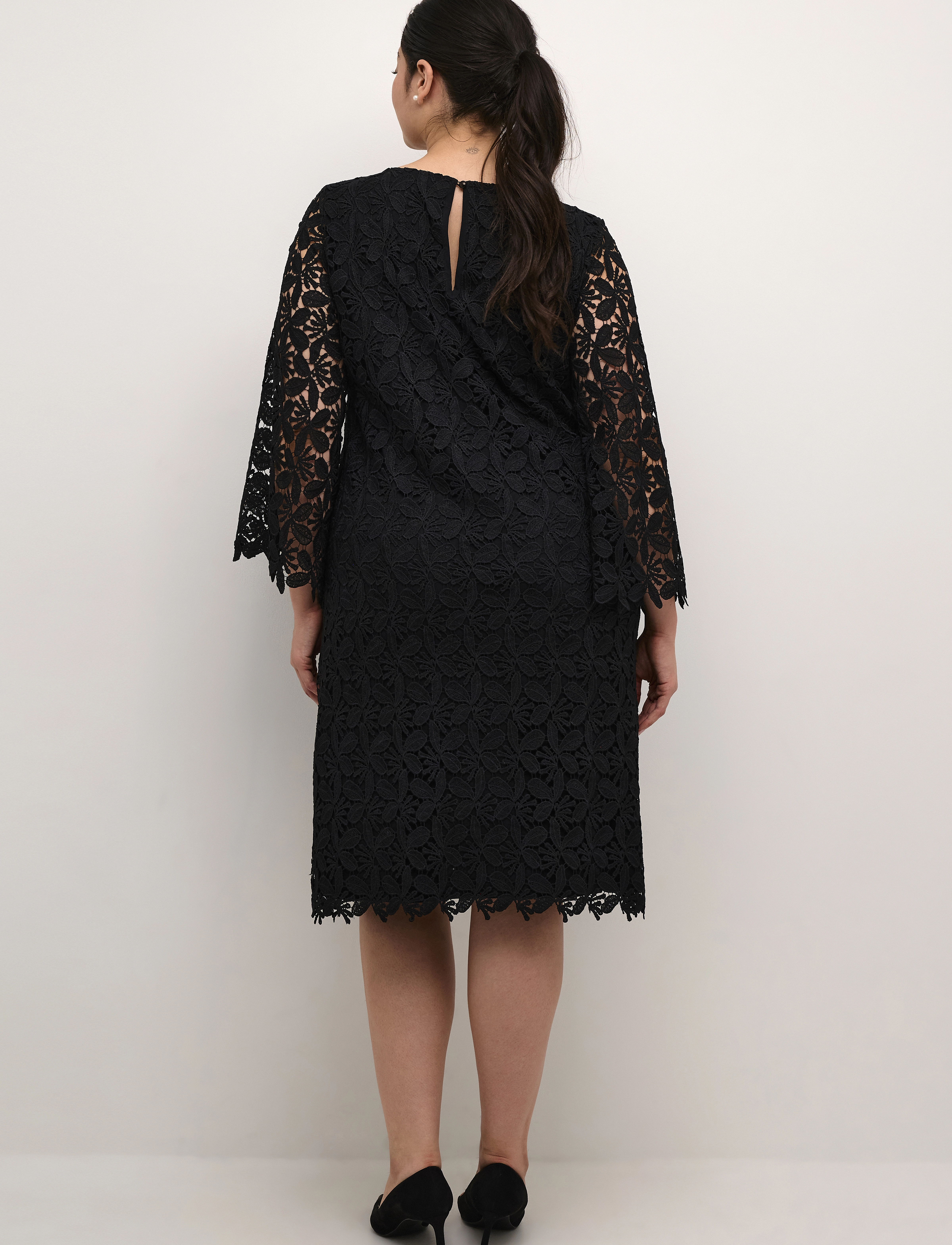 Kaffe Curve - KCemma Lace Dress - black deep - 4