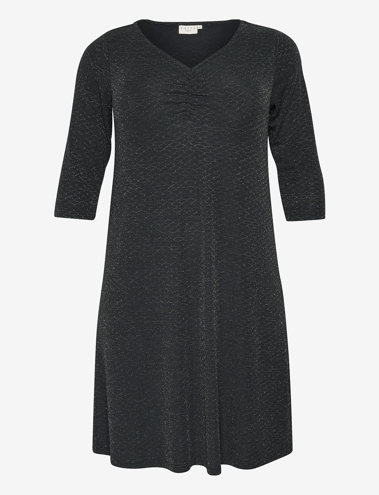 Kaffe Curve - KCellia Dress - strikkjoler - black glitter jersey - 0