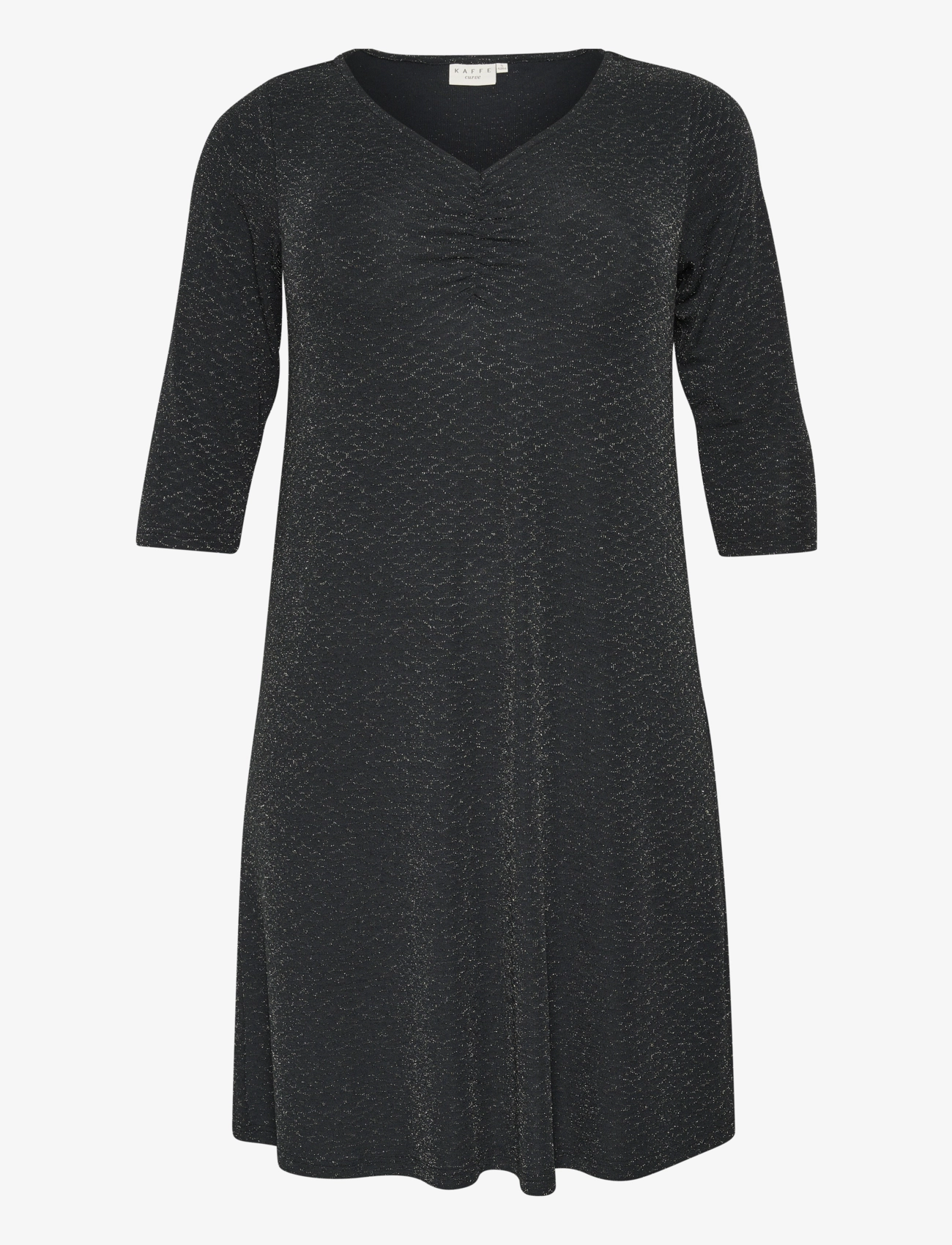 Kaffe Curve KCellia Dress - Kaffe Curve - BLACK GLITTER JERSEY / black