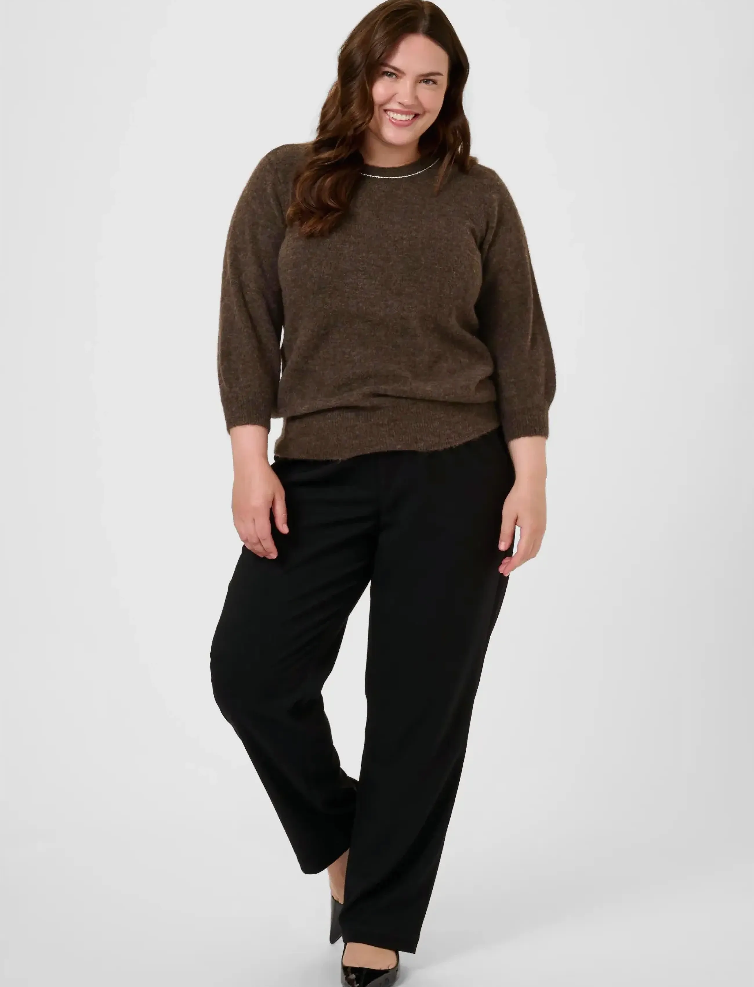 Kaffe Curve - KCmerida Pullover - trøjer - black coffee - 3