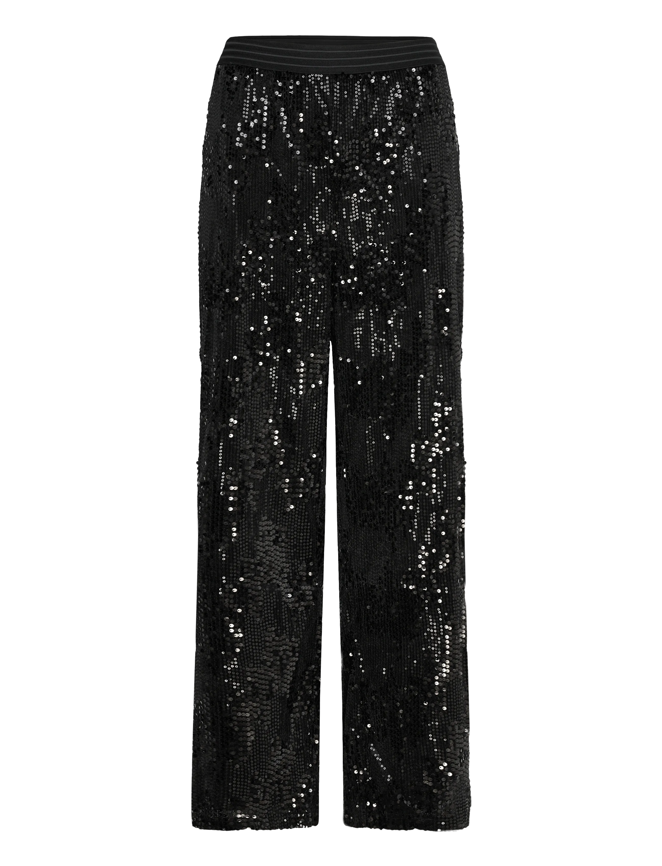 Kaffe Curve Kcnicoleen Sequin Pants, XL, Black, Bukser > Brede Ben, Dame