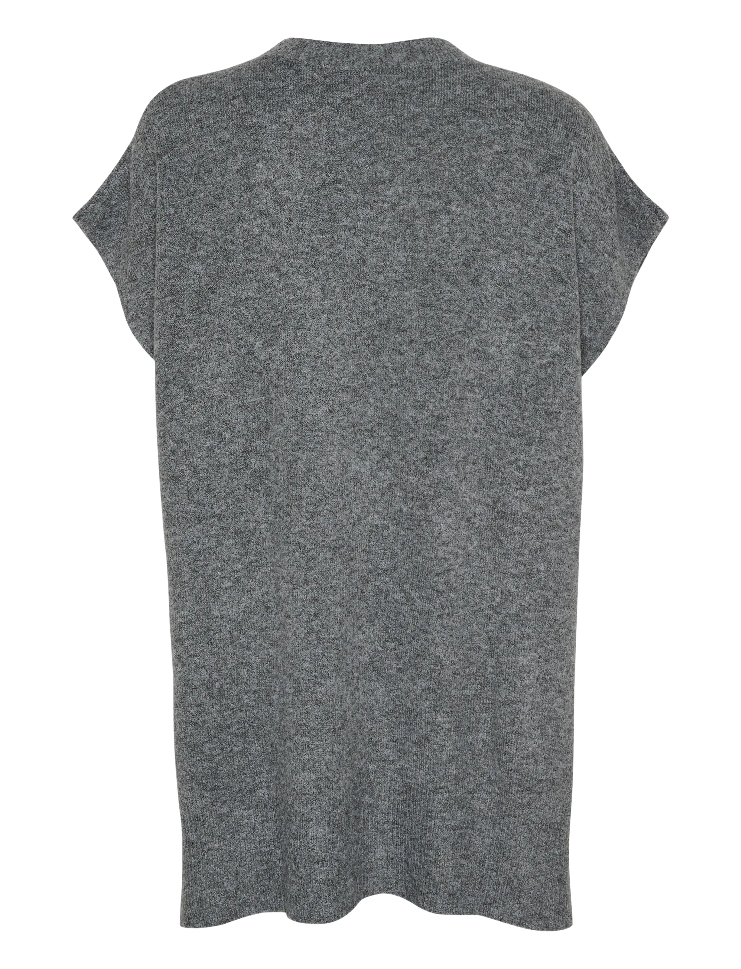 Kaffe Curve - KCannett Knit Poncho - ponchos & capes - dark grey melange - 1