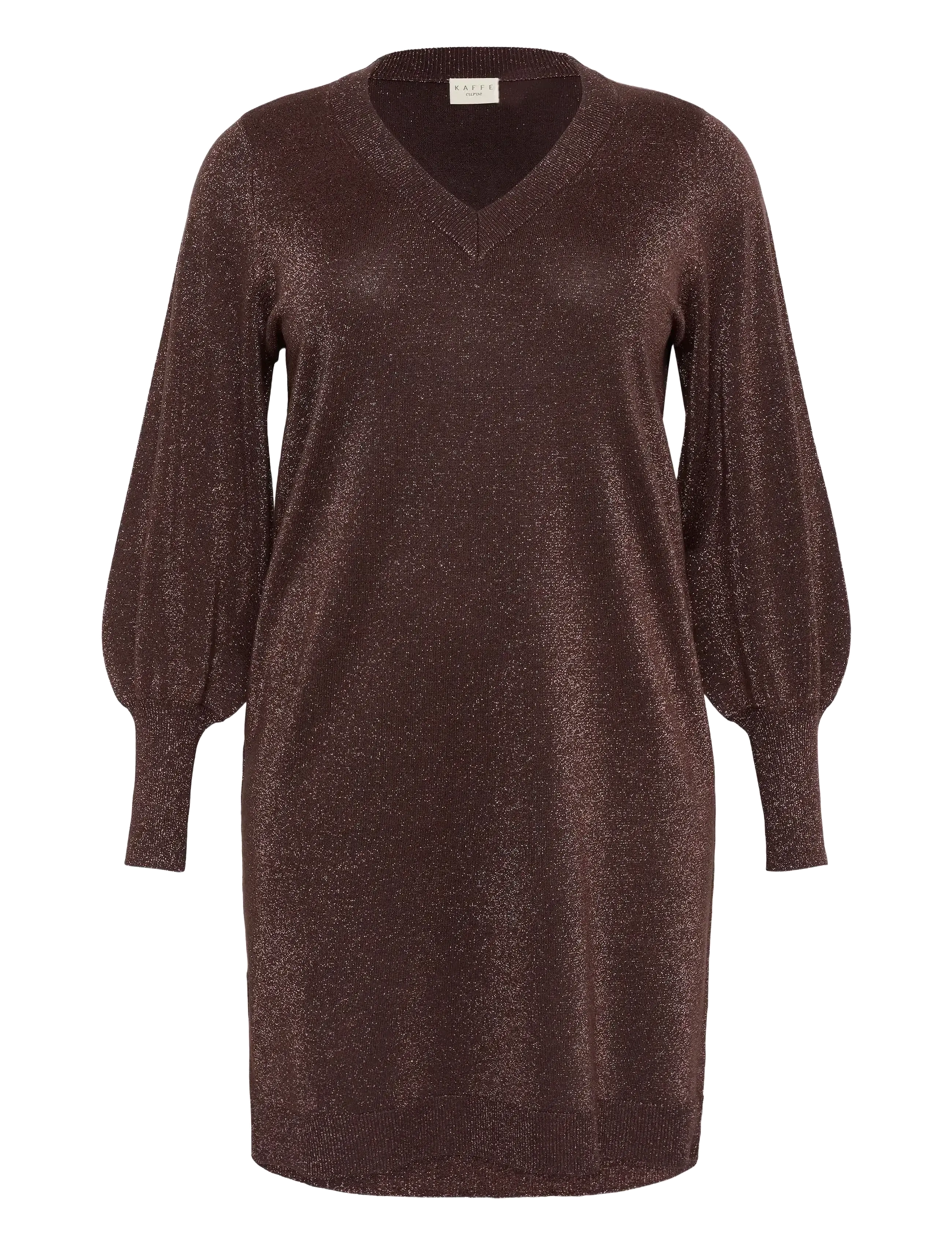 Kaffe Curve KCregitta Knit Dress - Klänningar - BLACK COFFEE / brown