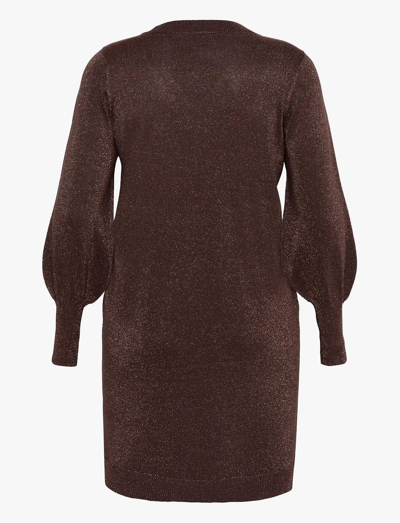 Kaffe Curve - KCregitta Knit Dress - megztos suknelės - black coffee - 2