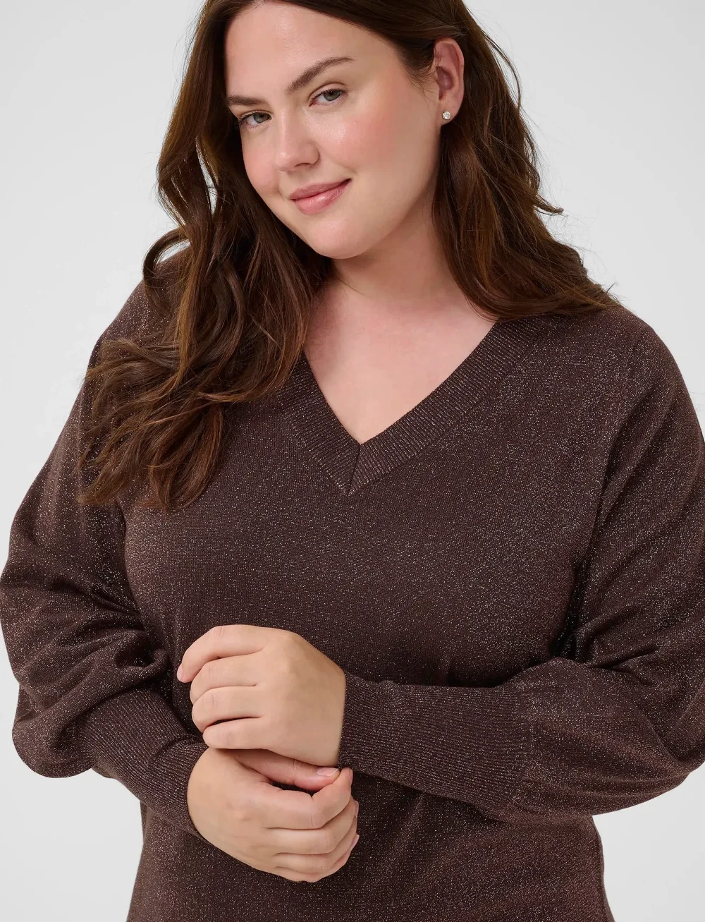 Kaffe Curve - KCregitta Knit Dress - stickade klänningar - black coffee - 5