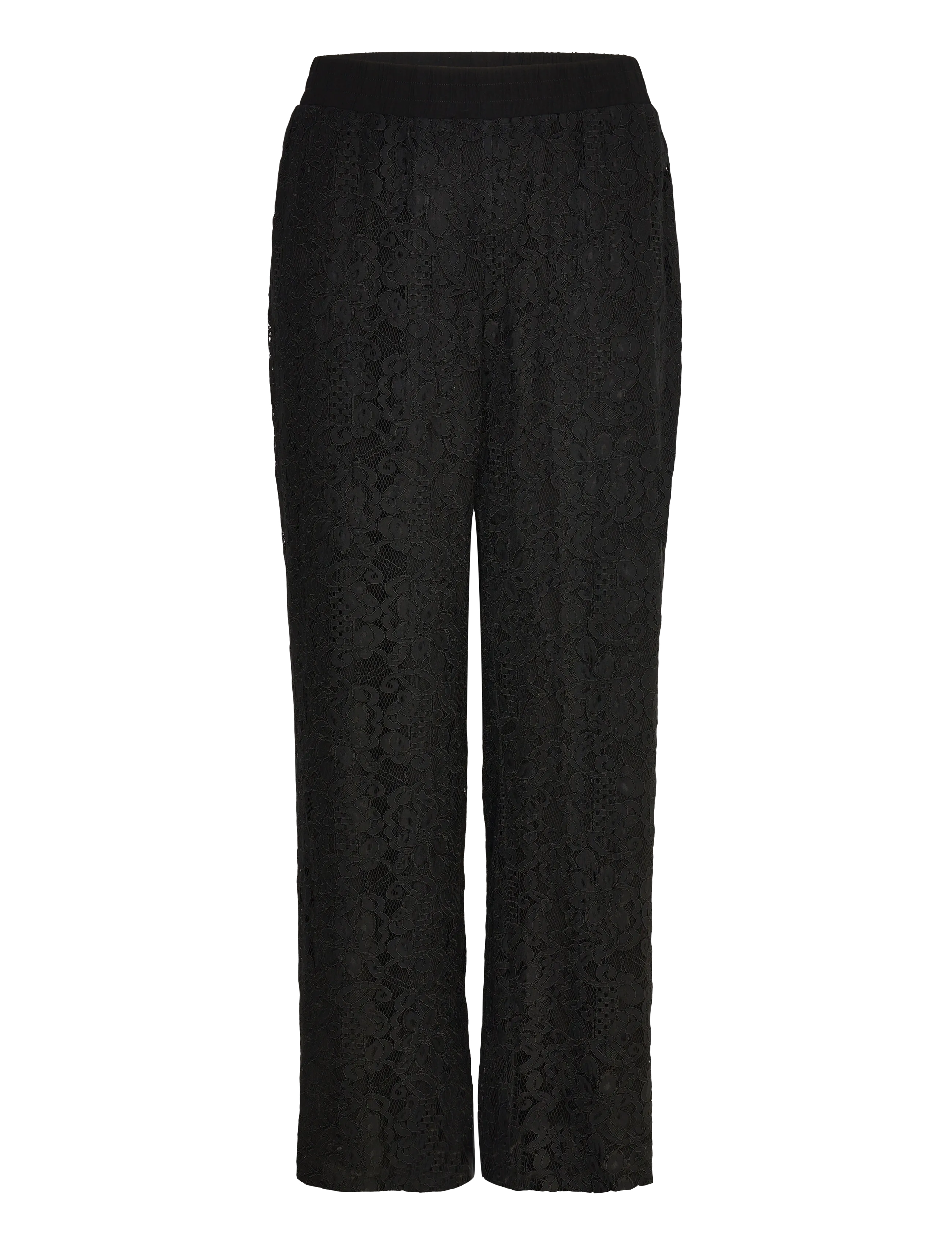 Kaffe Curve Kcnelina Pants, Kvinder, Blondebukser, Sort, Str: 44