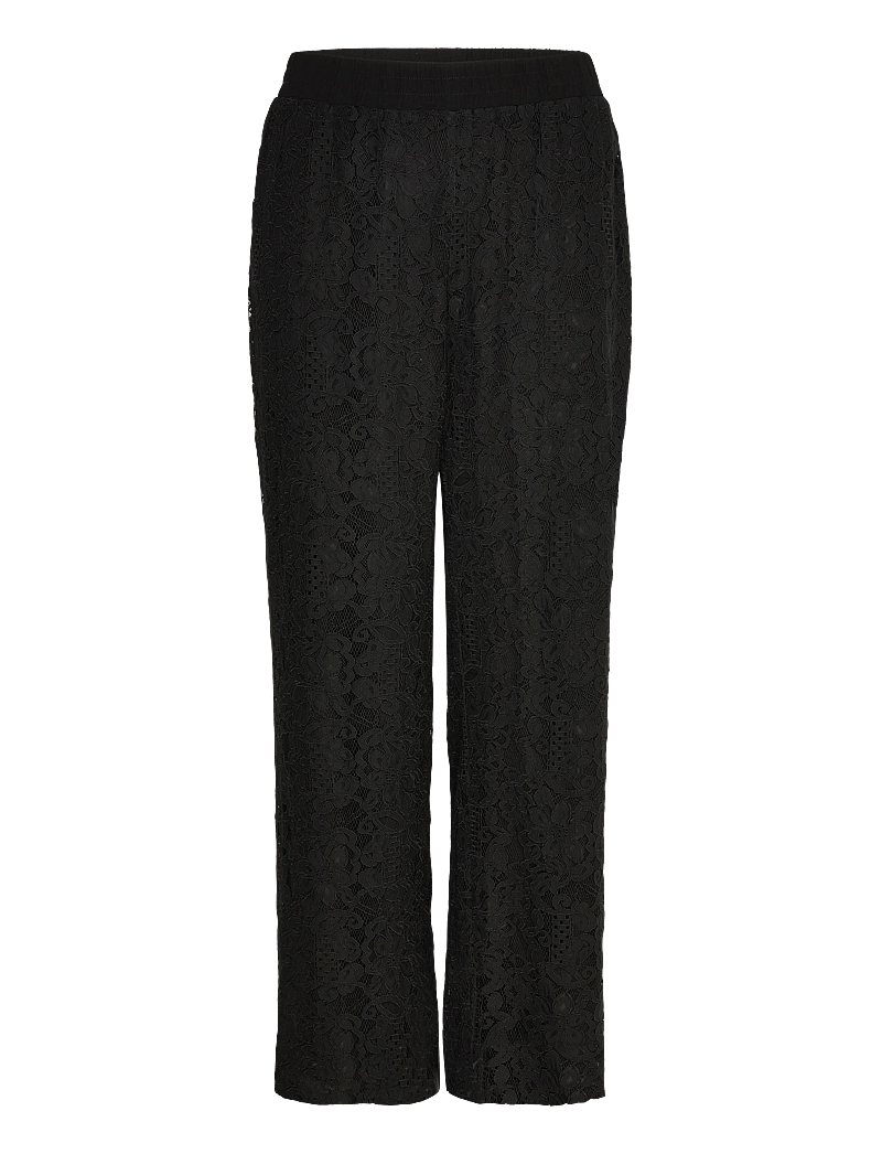 Kaffe Curve - KCnelina Pants - wide leg trousers - black deep - 0