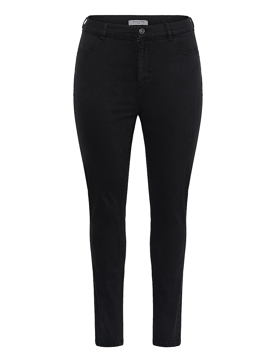 Kaffe Curve - KClaurina Jeans - slim fit jeans - washed black denim - 0