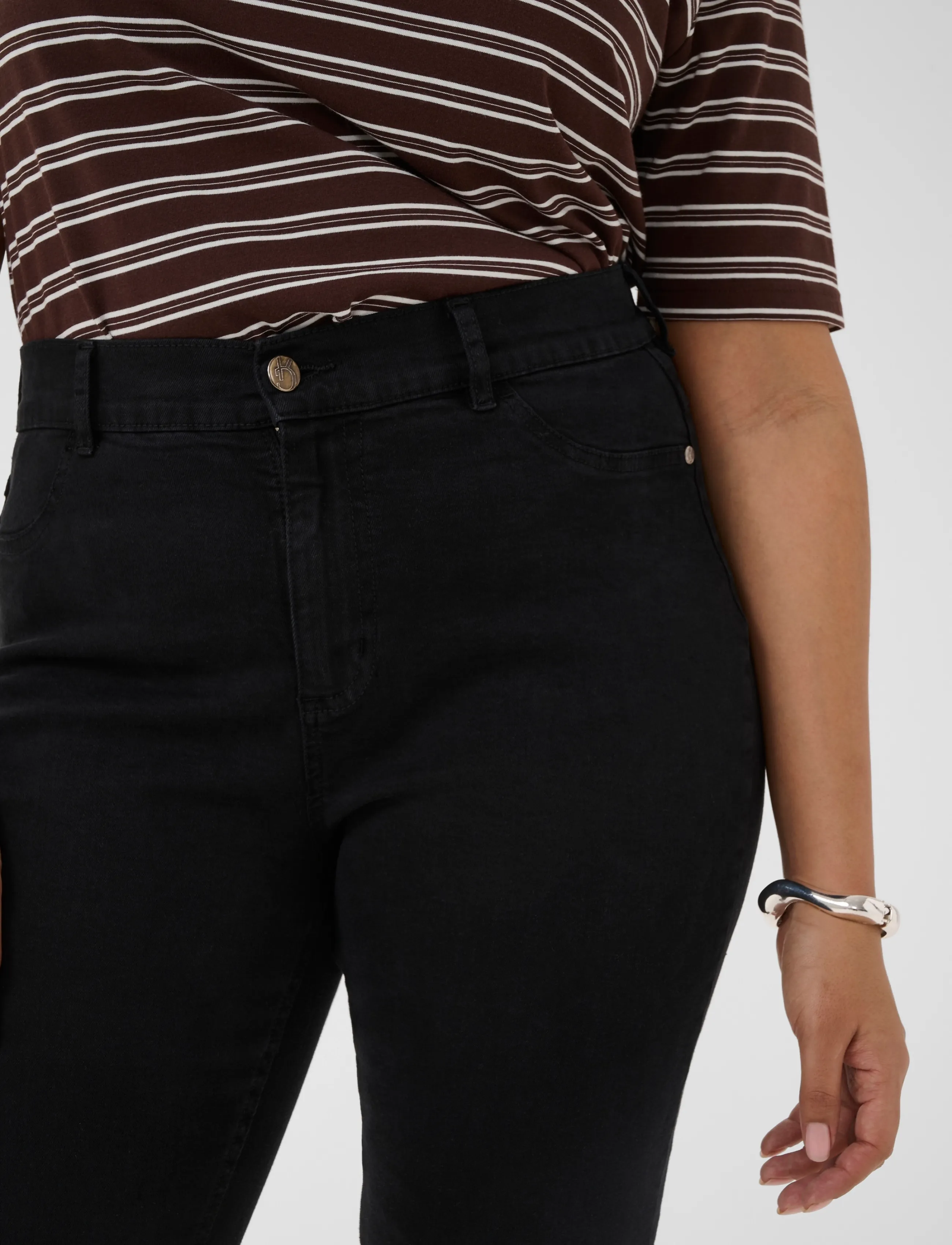 Kaffe Curve - KClaurina Jeans - slim fit jeans - washed black denim - 5