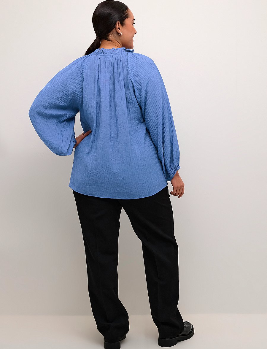 Kaffe Curve - KClinna Blouse - långärmade blusar - ebb and flow - 4