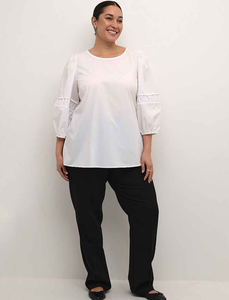 Kaffe Curve - KCelina Blouse - langärmelige blusen - optical white - 3