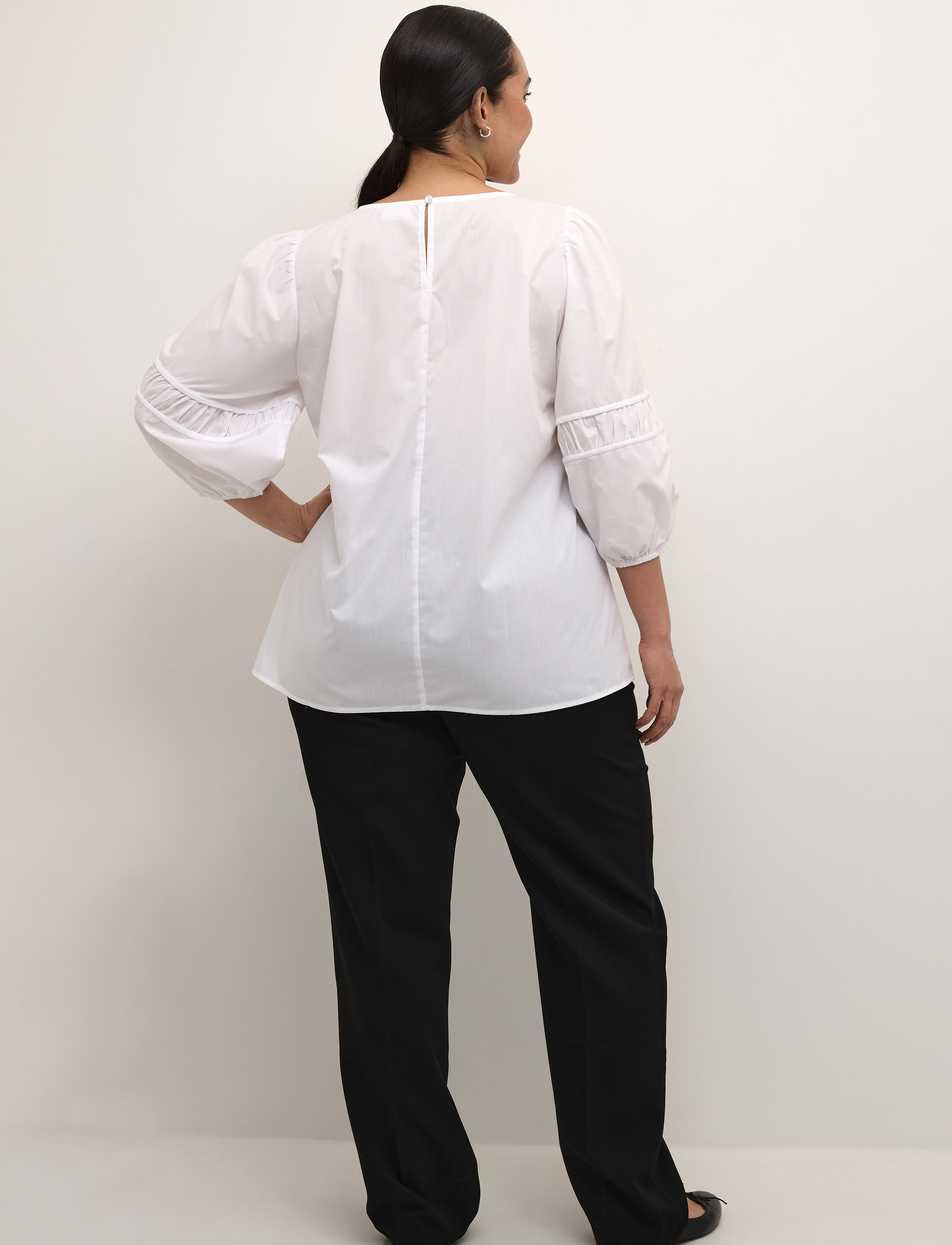 Kaffe Curve - KCelina Blouse - pikkade varrukatega pluusid - optical white - 4