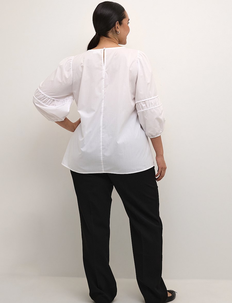 Kaffe Curve - KCelina Blouse - pikkade varrukatega pluusid - optical white - 4