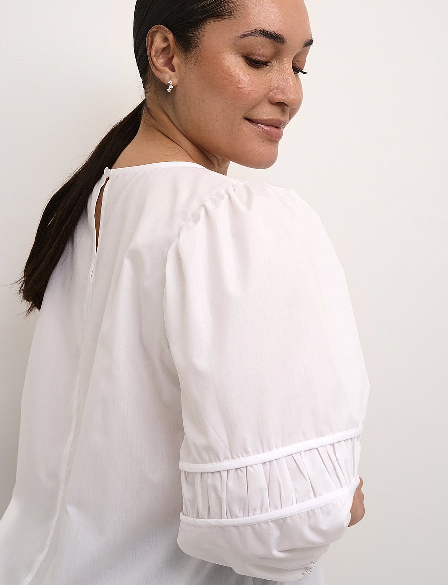 Kaffe Curve - KCelina Blouse - pikkade varrukatega pluusid - optical white - 5