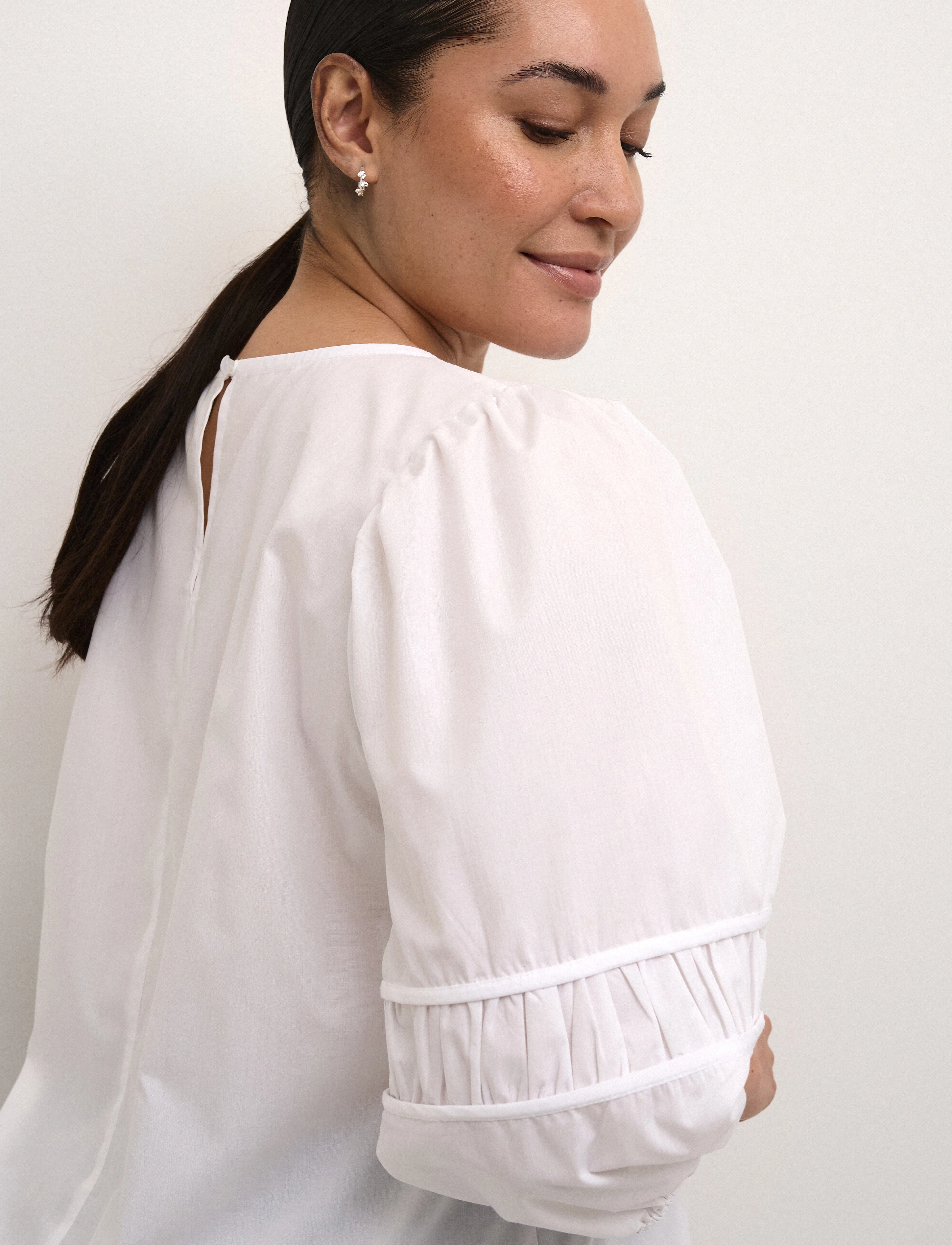 Kaffe Curve - KCelina Blouse - langärmlige blusen - optical white - 5