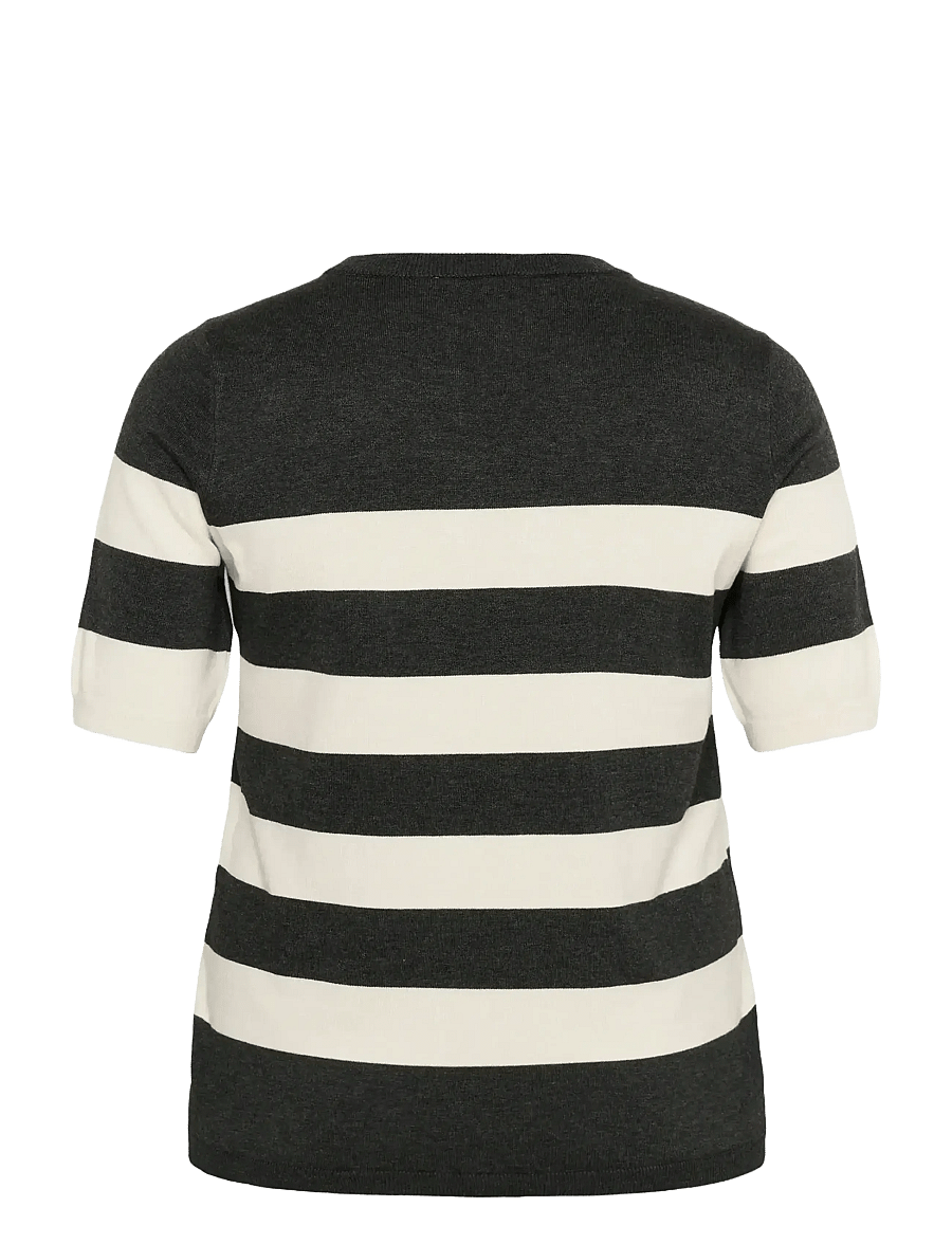 Kaffe Curve - KClizzy Striped Pullover - stickade tröjor - dgm/turtledove wide stripe - 2