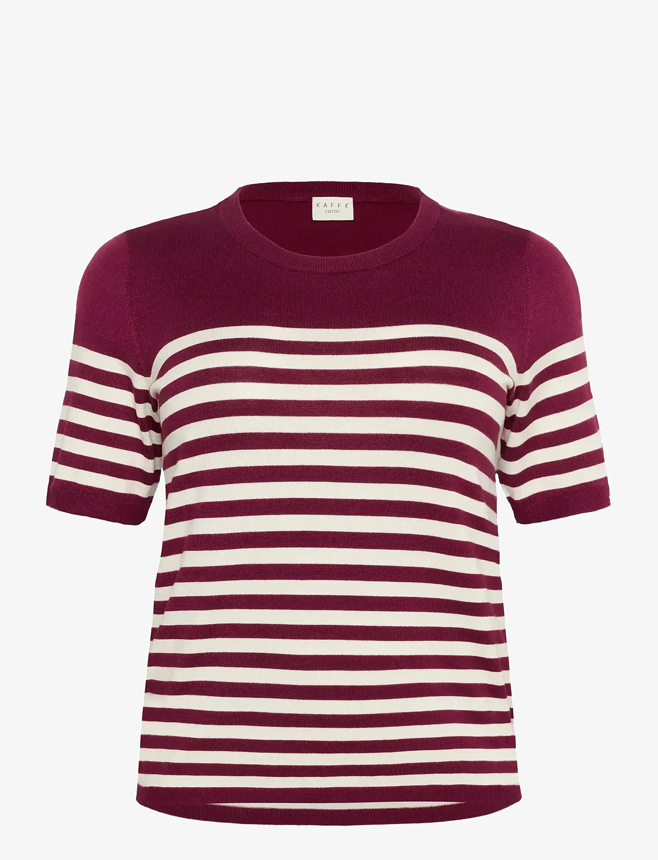 Kaffe Curve - KClizzy Striped Pullover - efterårstøj - windsor/turtledove half stripe - 0