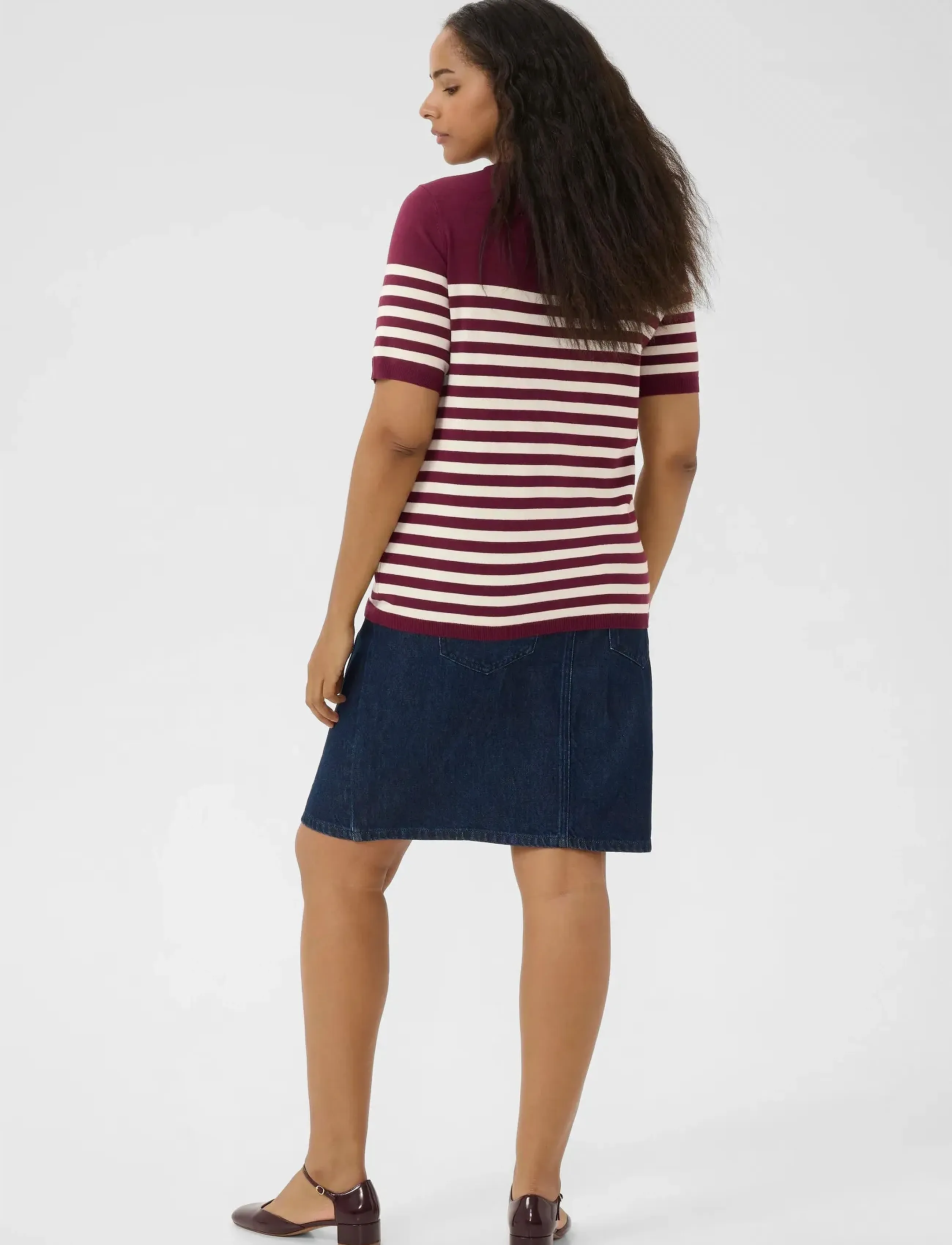 Kaffe Curve - KClizzy Striped Pullover - pullover - windsor/turtledove half stripe - 4