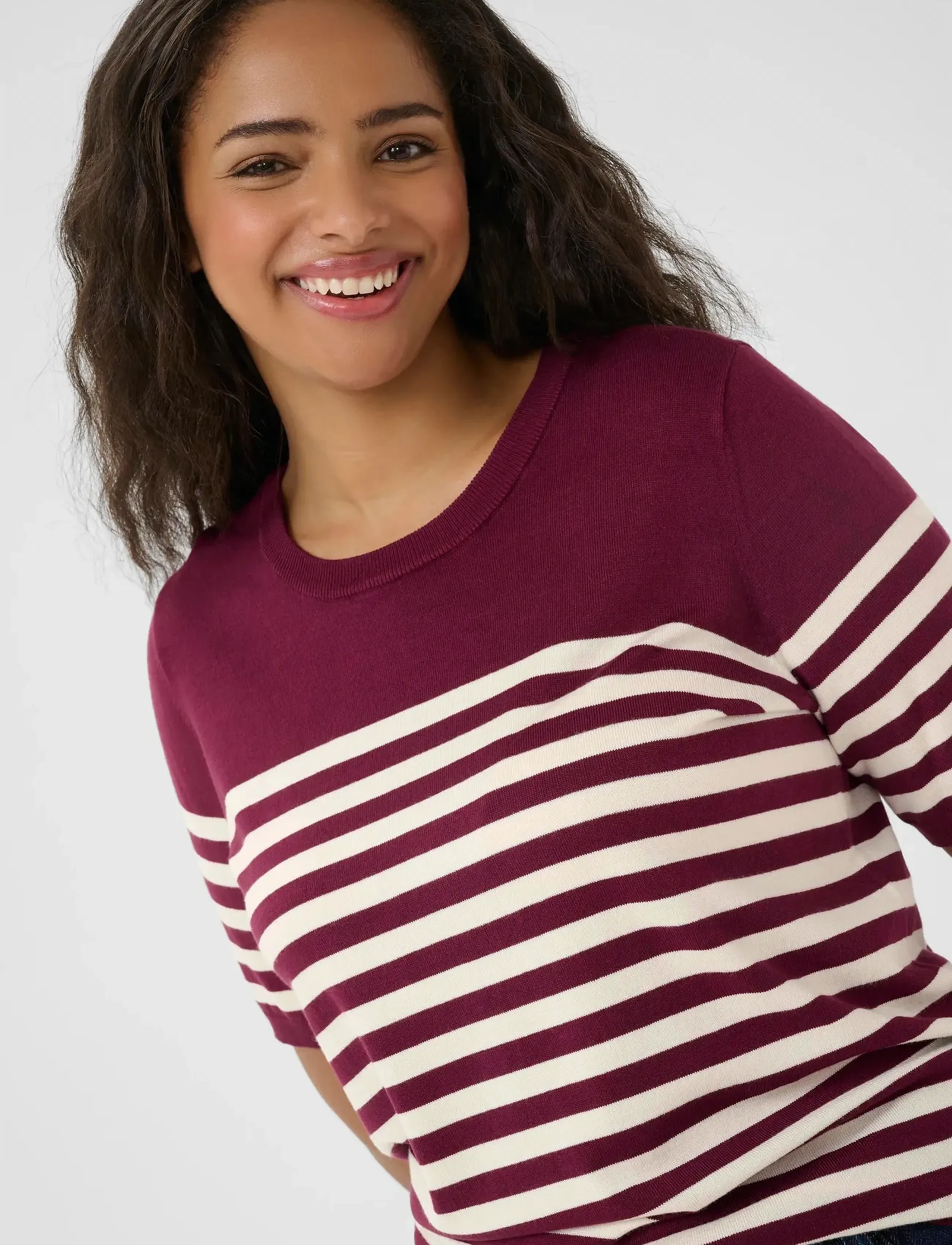 Kaffe Curve - KClizzy Striped Pullover - pullover - windsor/turtledove half stripe - 5