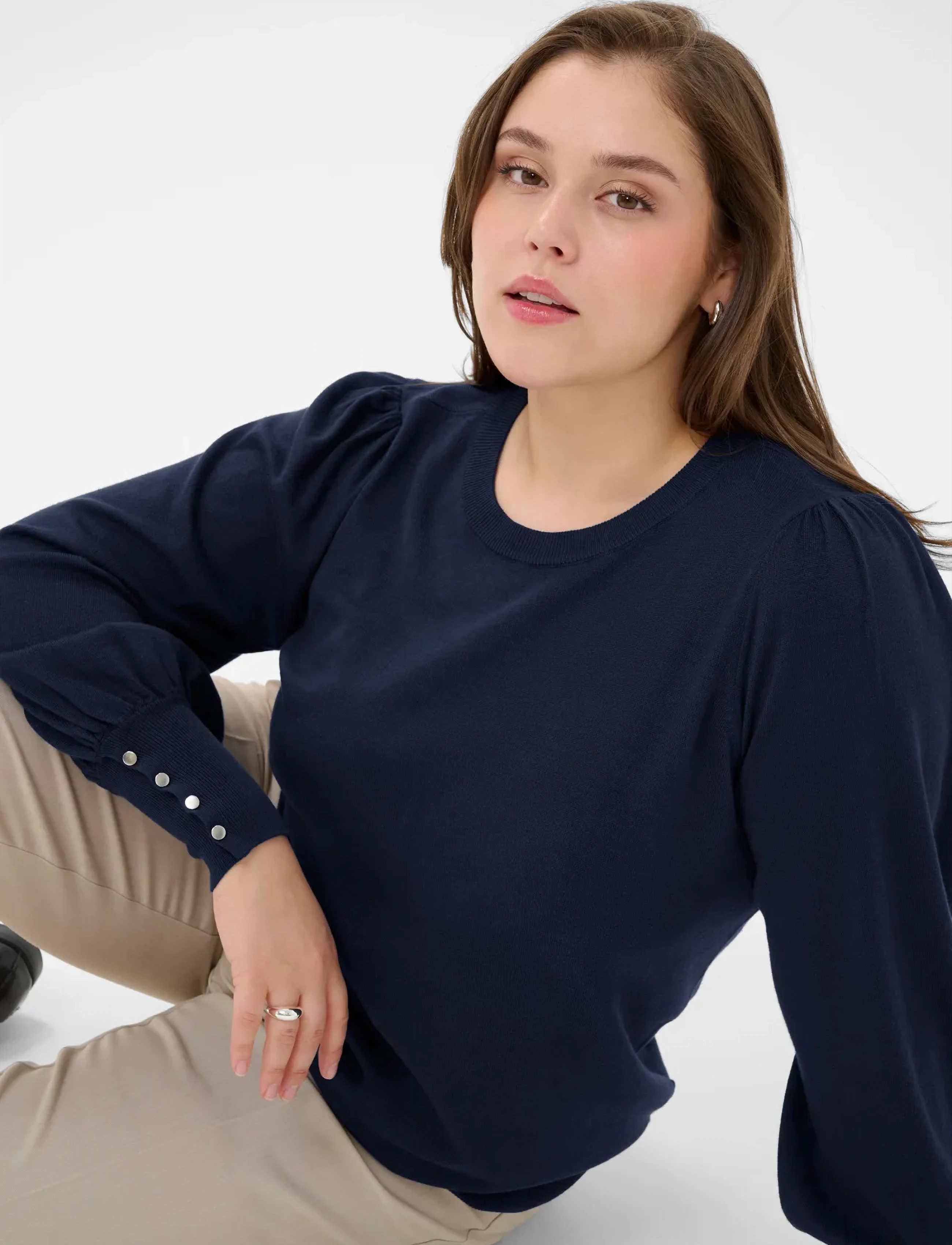 Kaffe Curve - KClizzy LS pullover NO - swetry - midnight marine - 5
