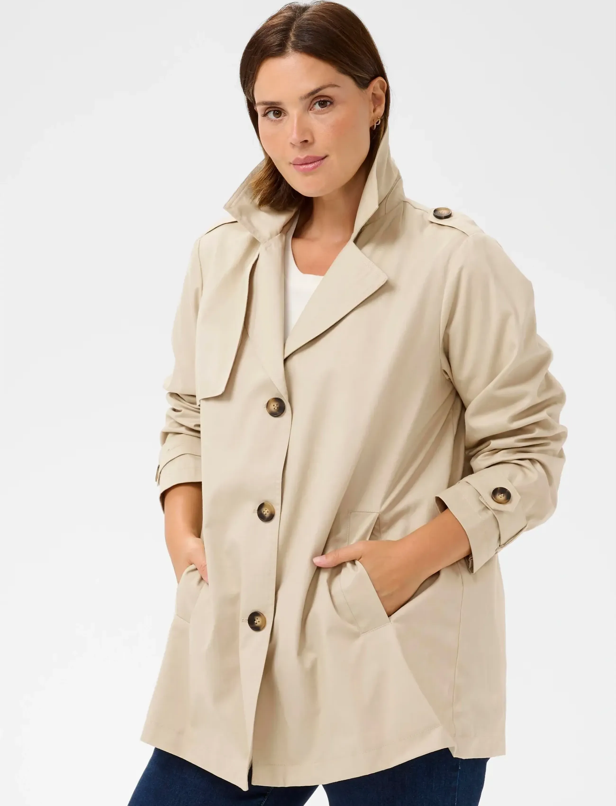 Kaffe Curve Kctricia Jacket, 52, Jackets, Creme - Utility Frauen