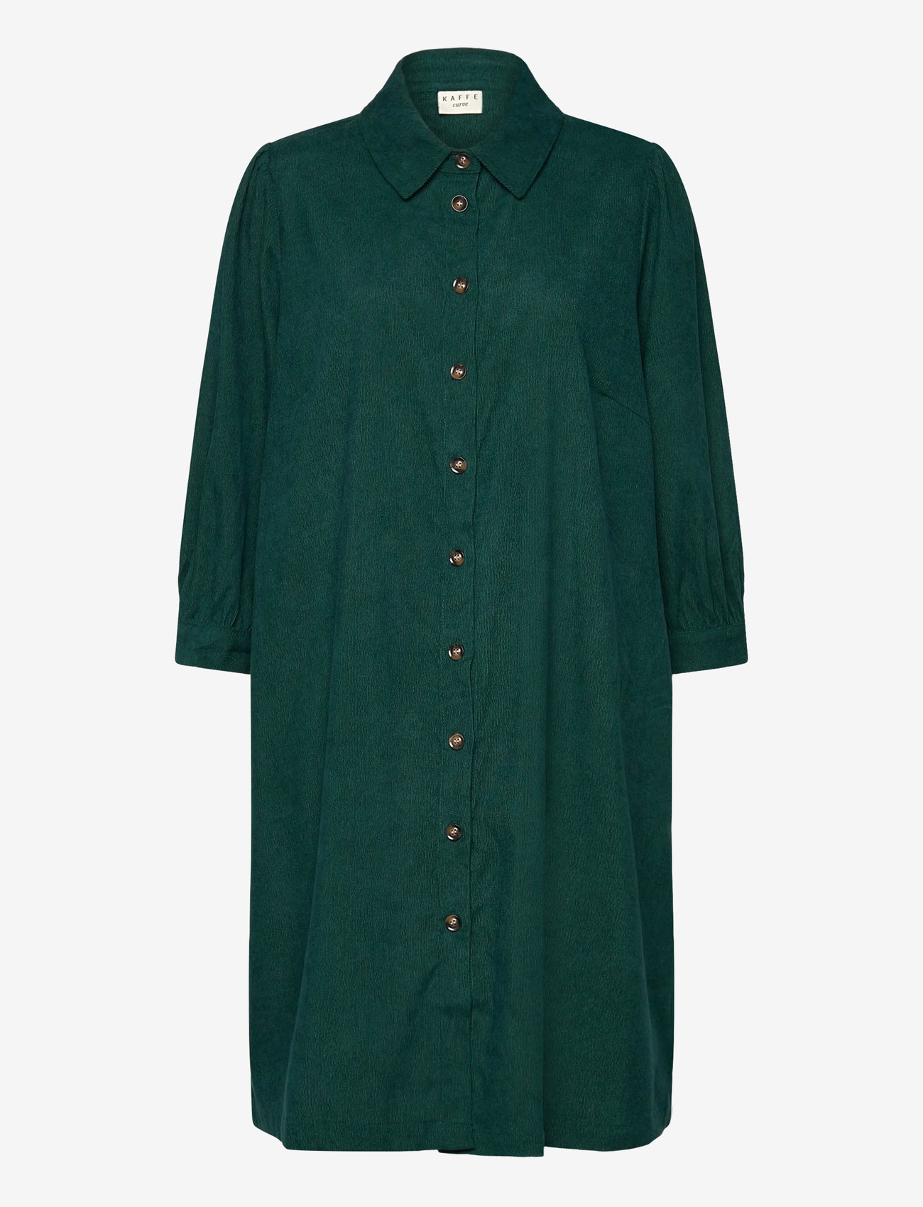 Kaffe Curve - KCverana Shirt Dress - skjortekjoler - aventurine - 0