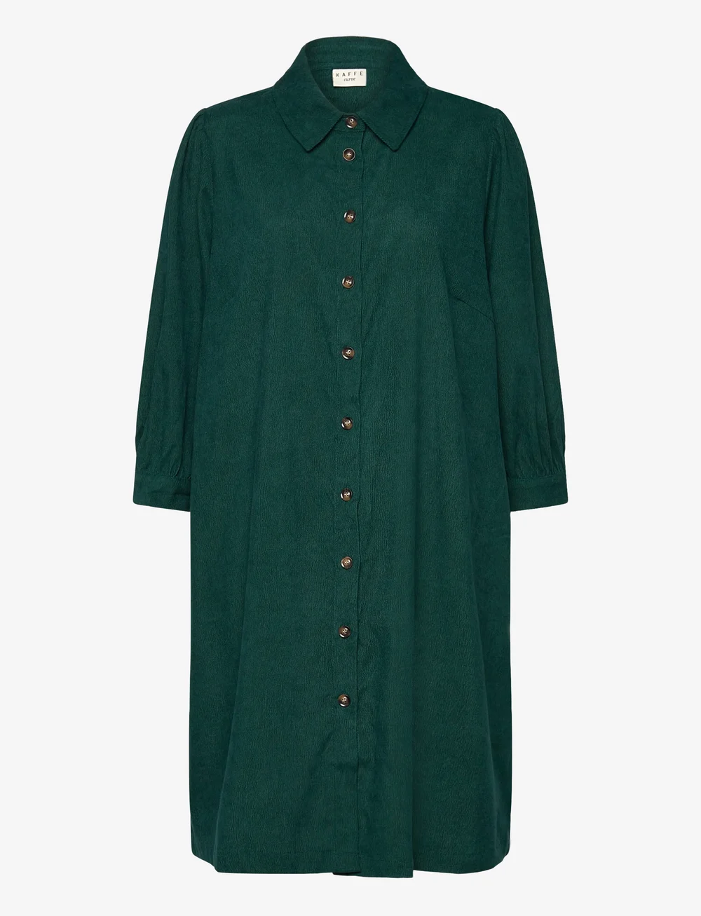 Kaffe Curve - KCverana Shirt Dress - skjortekjoler - aventurine - 0