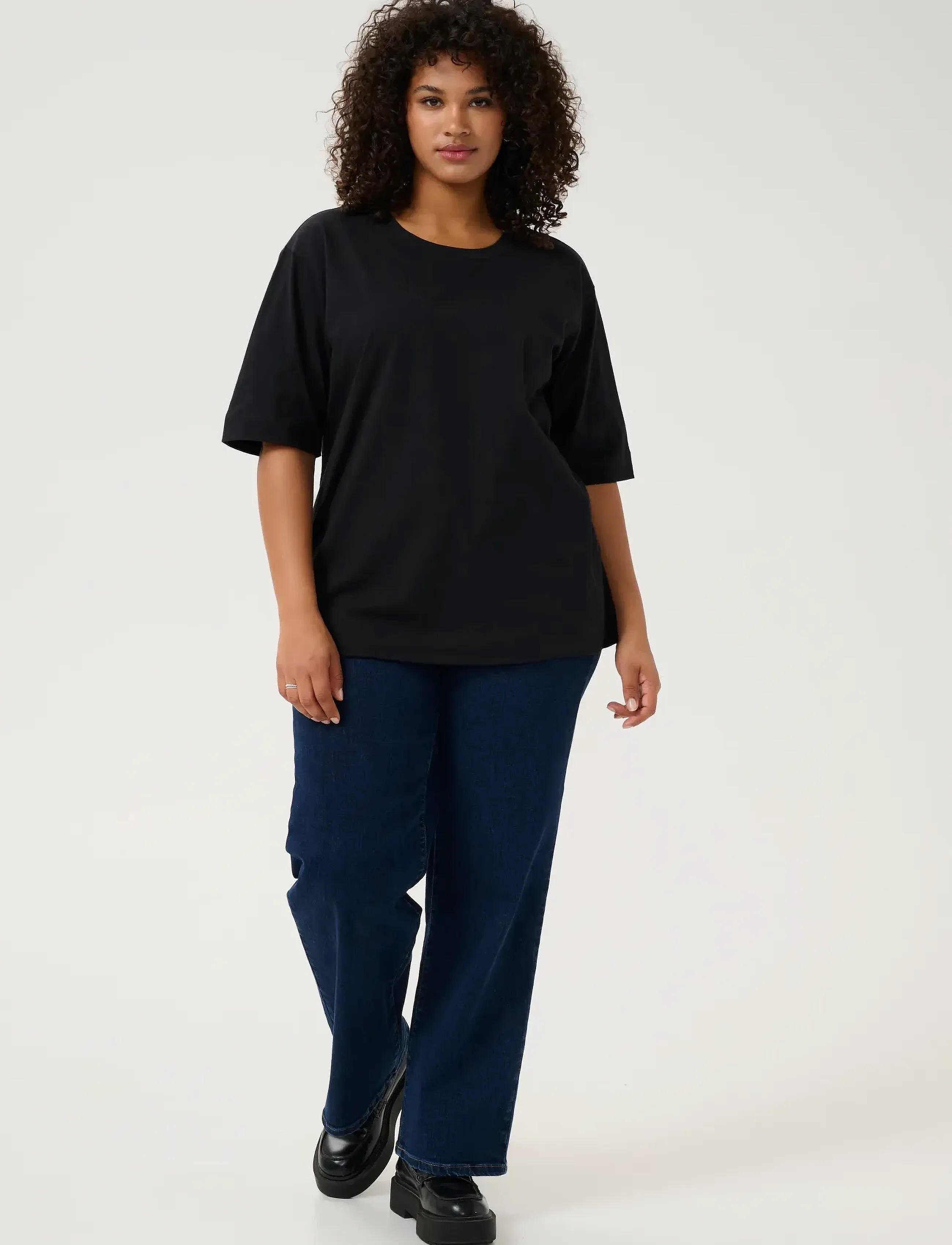 Kaffe Curve - KCmina T-Shirt - t-shirts - black deep - 3