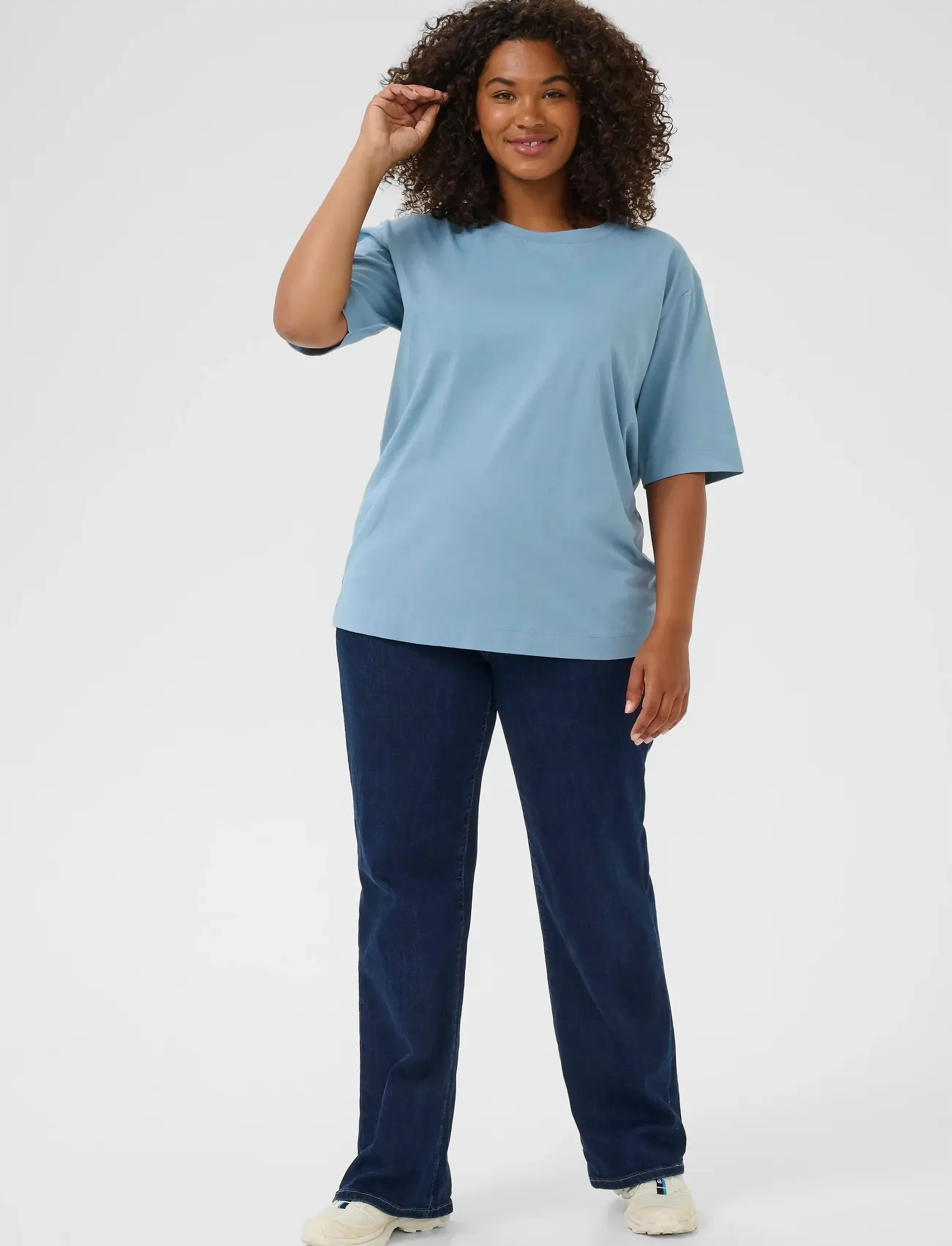 Kaffe Curve - KCmina T-Shirt - t-särgid - windward blue - 3