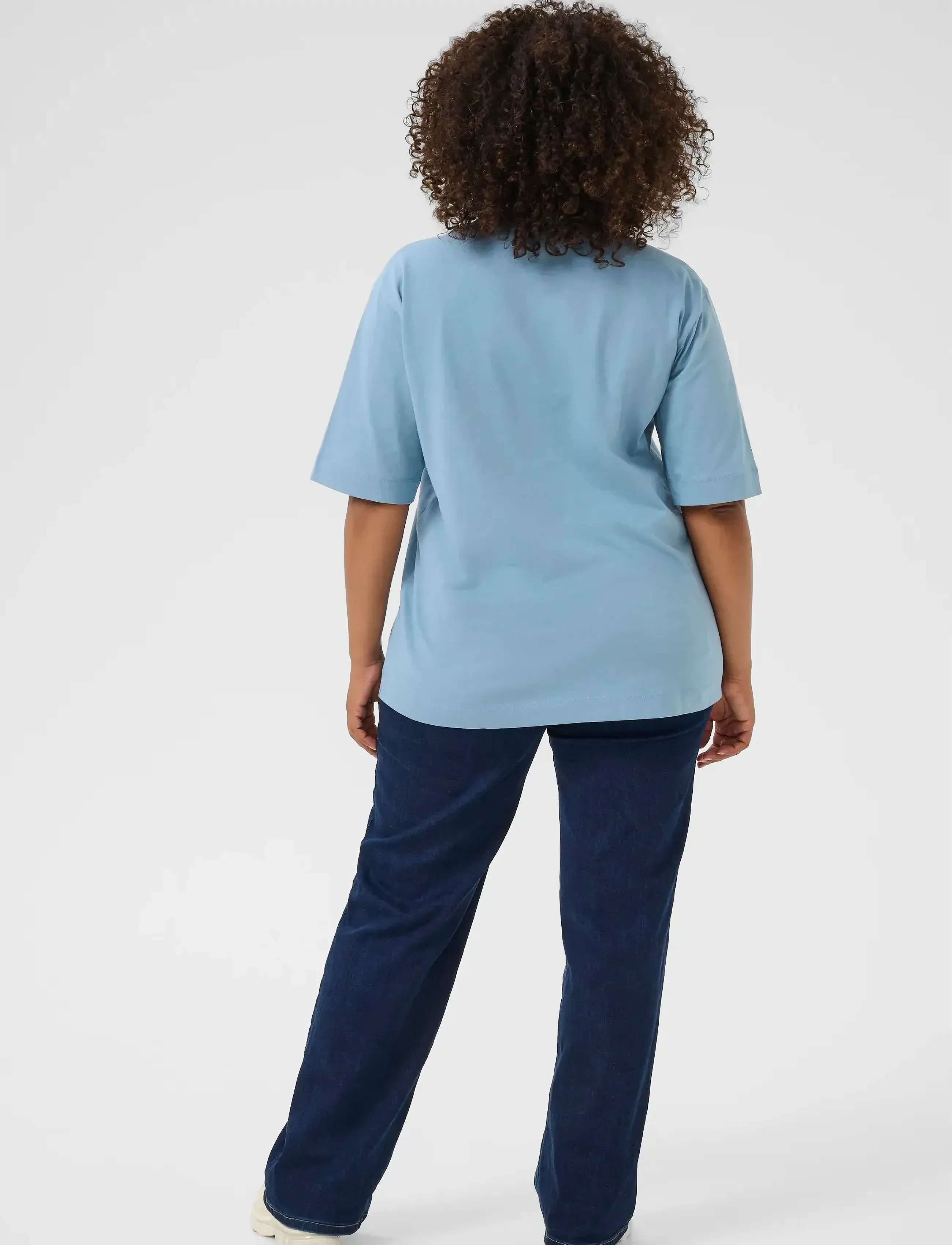 Kaffe Curve - KCmina T-Shirt - t-särgid - windward blue - 4