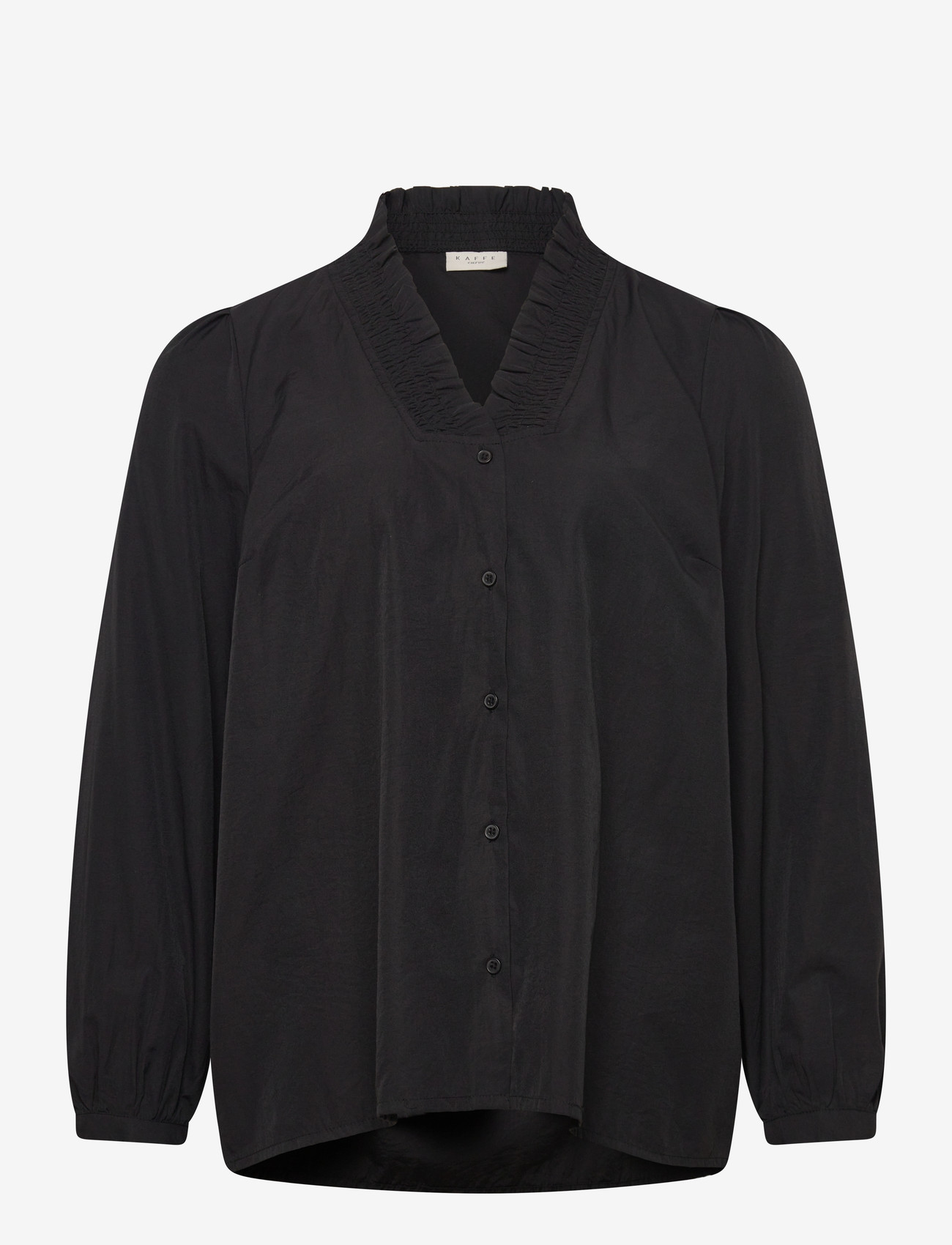 Kaffe Curve - KCmai Shirt - långärmade blusar - black deep - 0