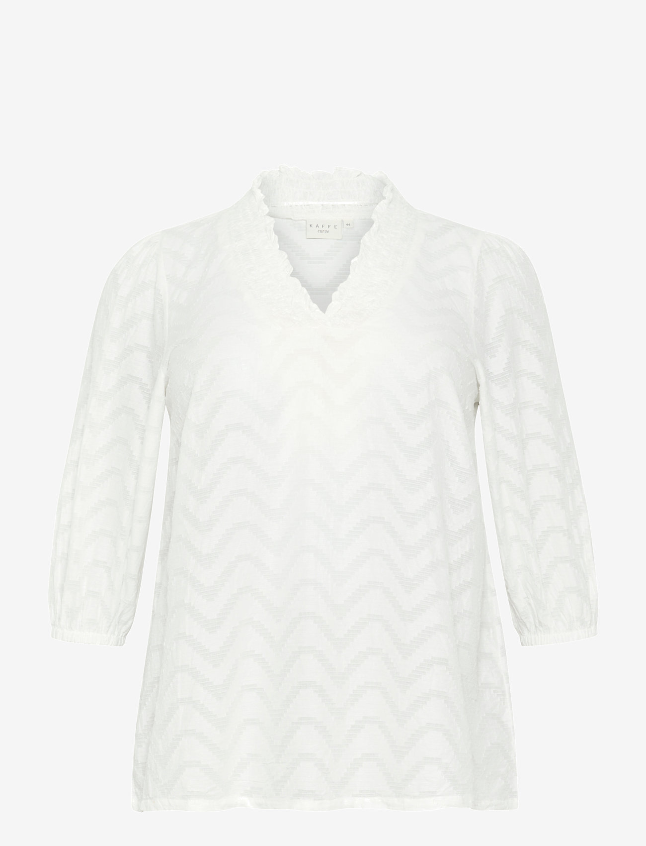 Kaffe Curve - KCvitana Blouse - långärmade blusar - chalk - 0