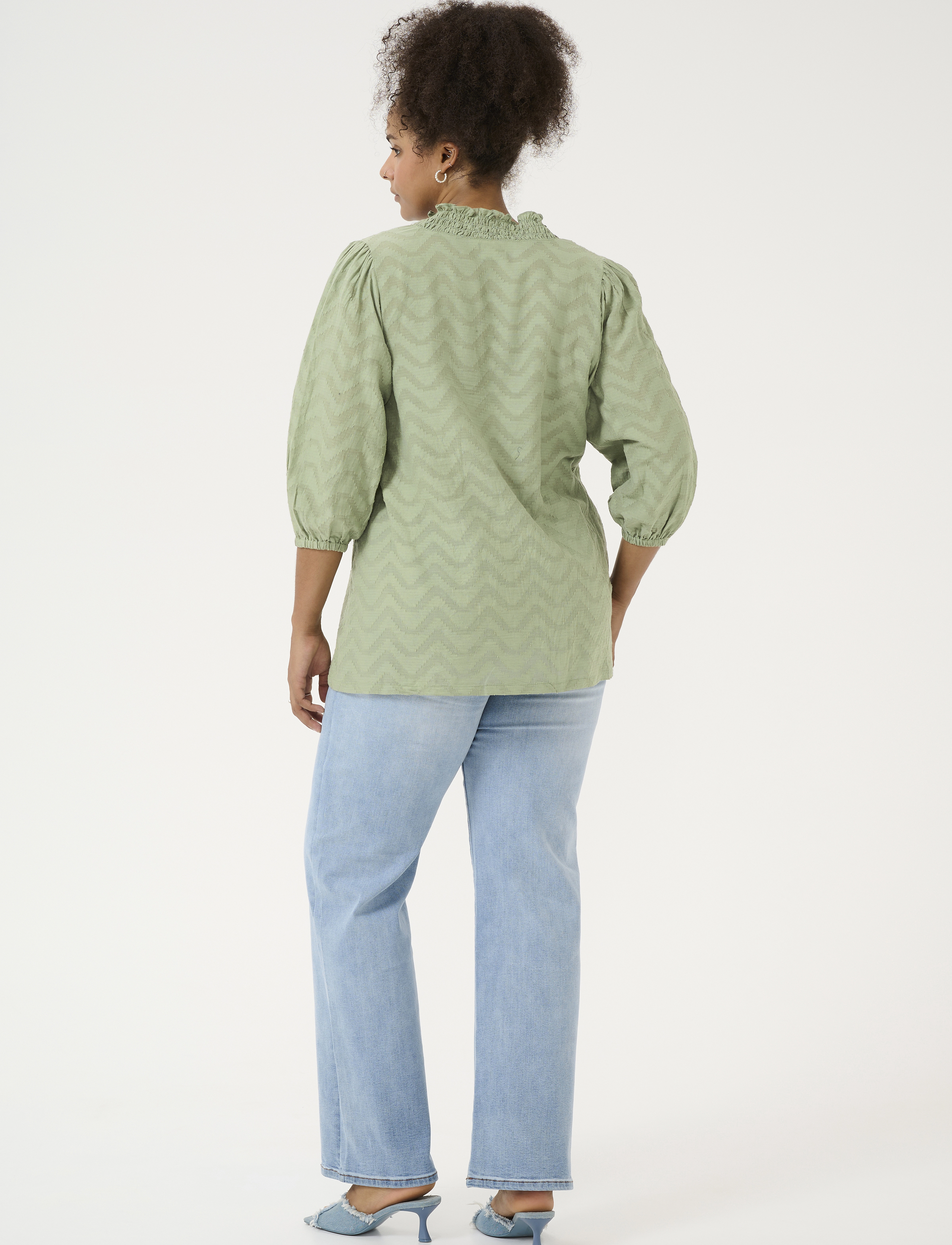 Kaffe Curve - KCvitana Blouse - oil green - 4