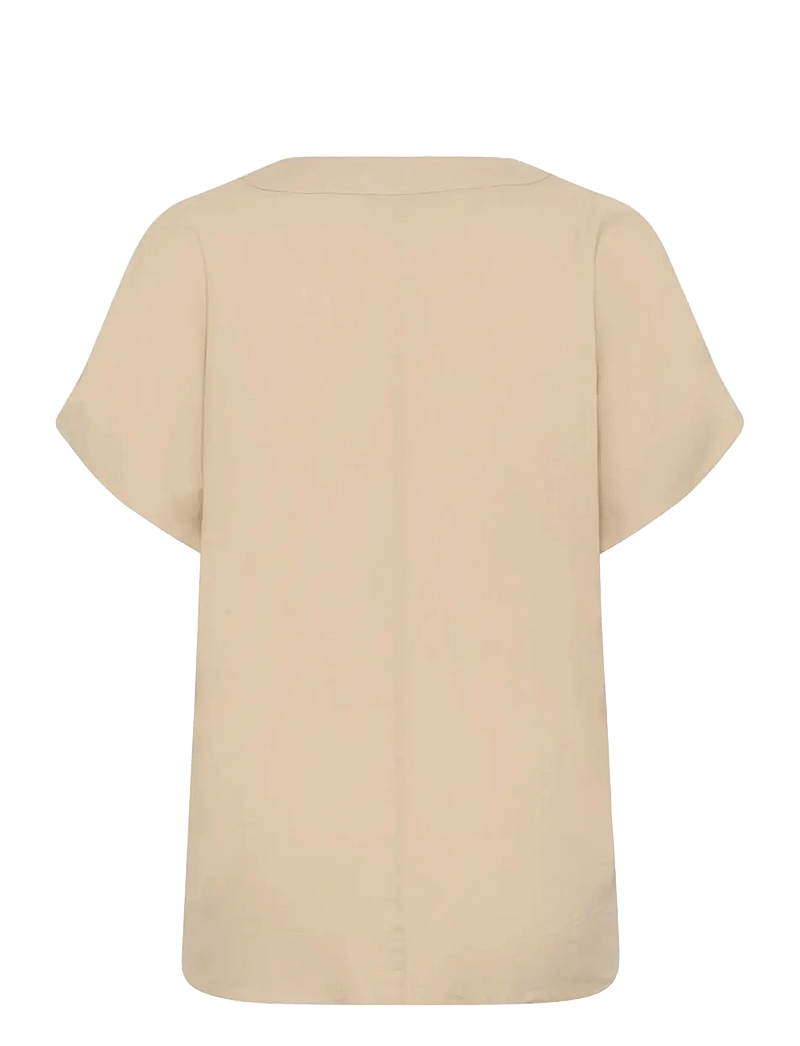 Kaffe Curve - KCmille Wing SL Blouse - kortärmade blusar - feather gray - 2