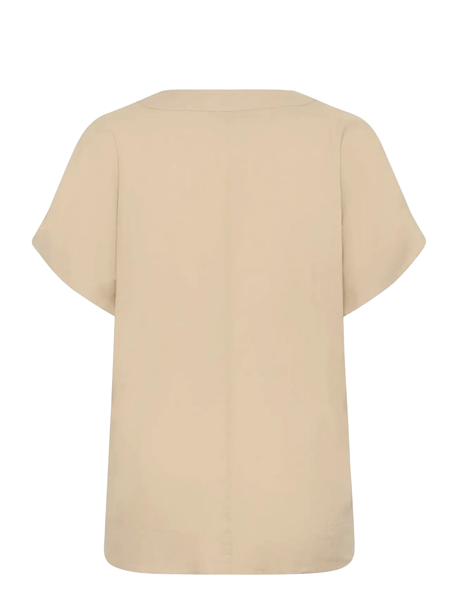 Kaffe Curve - KCmille Wing SL Blouse - kurzärmelige blusen - feather gray - 2