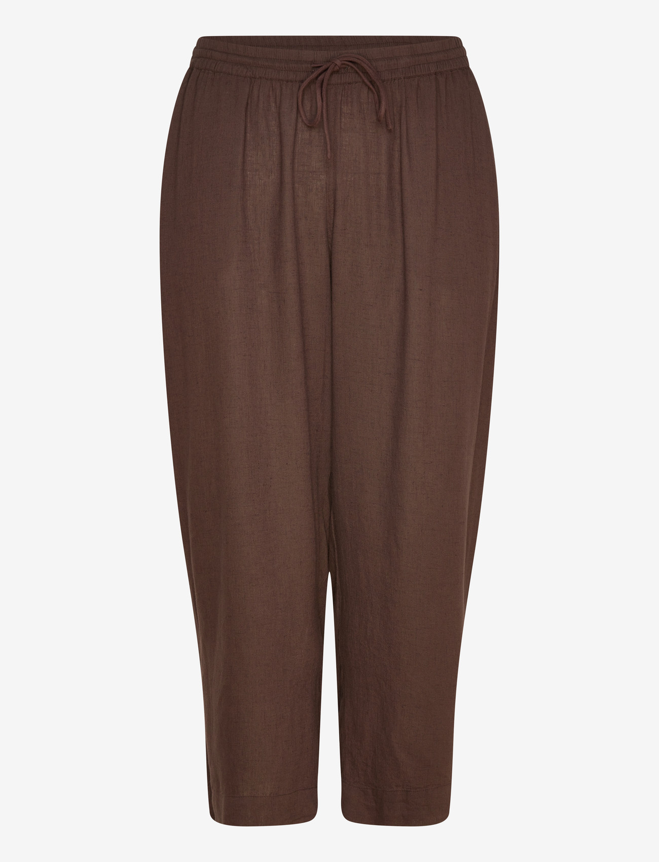Kaffe Curve - KCmille Cropped Pants - linased püksid - black coffee - 0