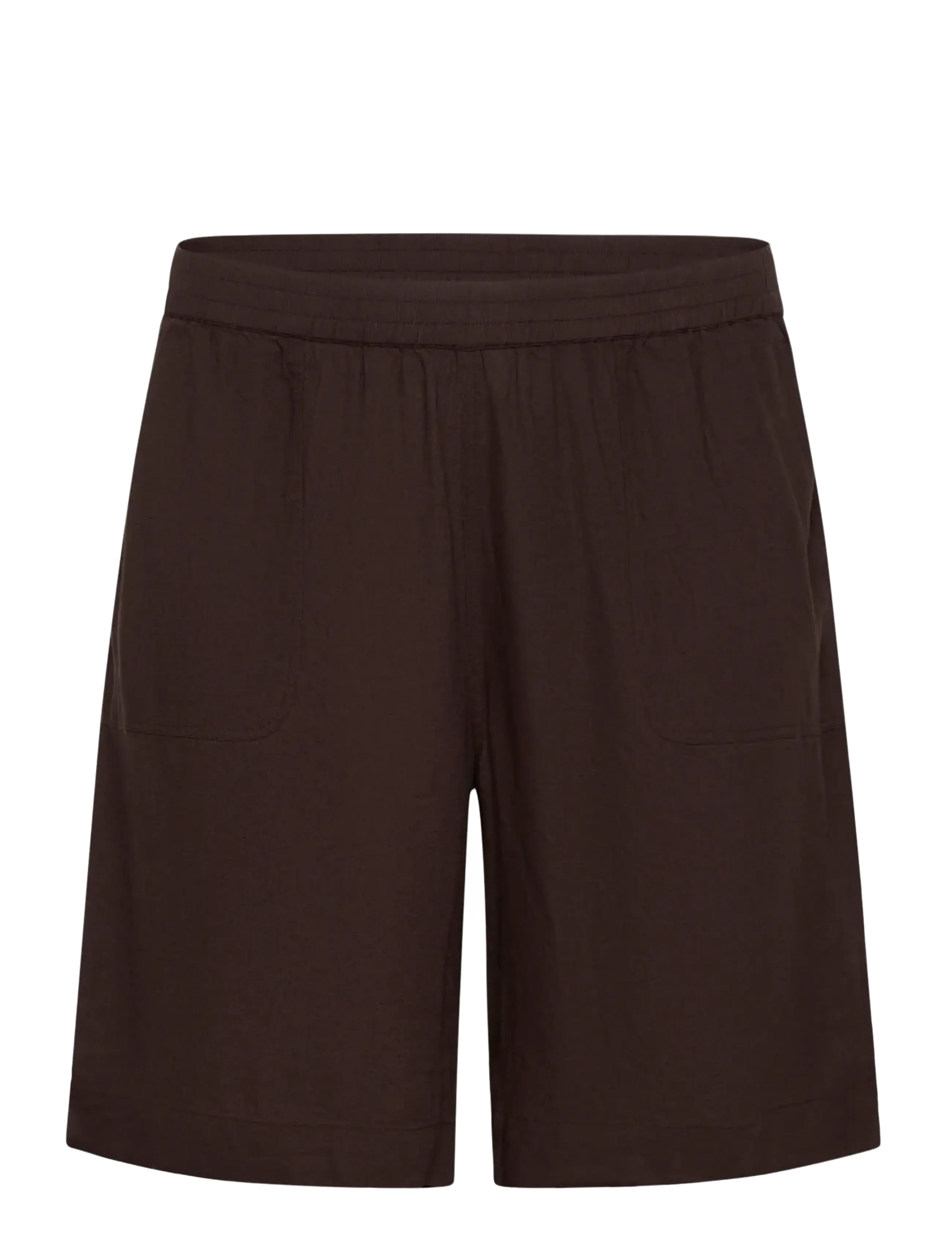 Kaffe Curve KCmille Shorts - Leinen-Shorts - BLACK COFFEE / brown