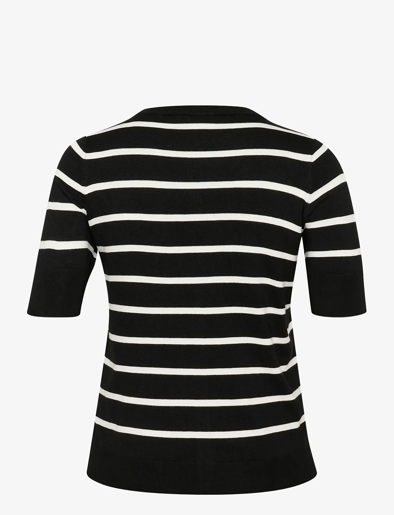 Kaffe Curve - KClizzy Short SL Cardigan - cardigans - black/chalk stripe - 2