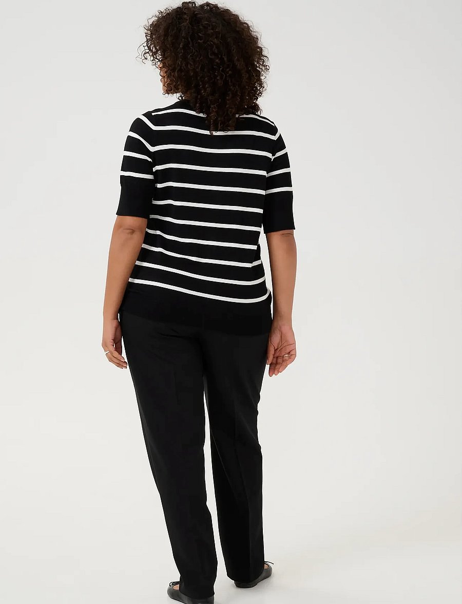 Kaffe Curve - KClizzy Short SL Cardigan - gilets - black/chalk stripe - 4