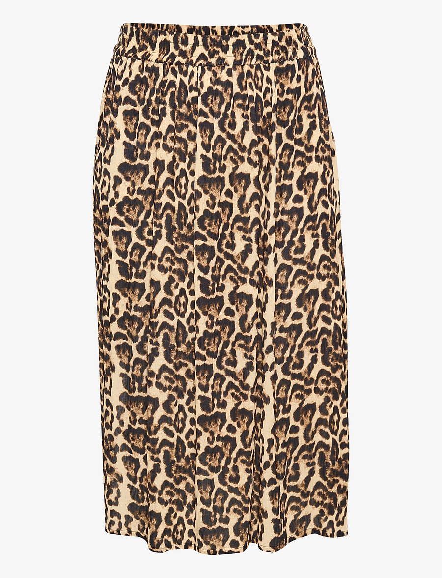 Kaffe Curve - KCedina Ami Skirt - midiseelikud - naturel leopard print - 1