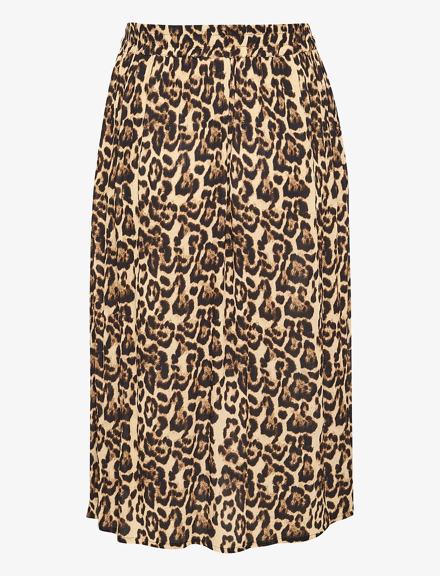 Kaffe Curve - KCedina Ami Skirt - midiseelikud - naturel leopard print - 2