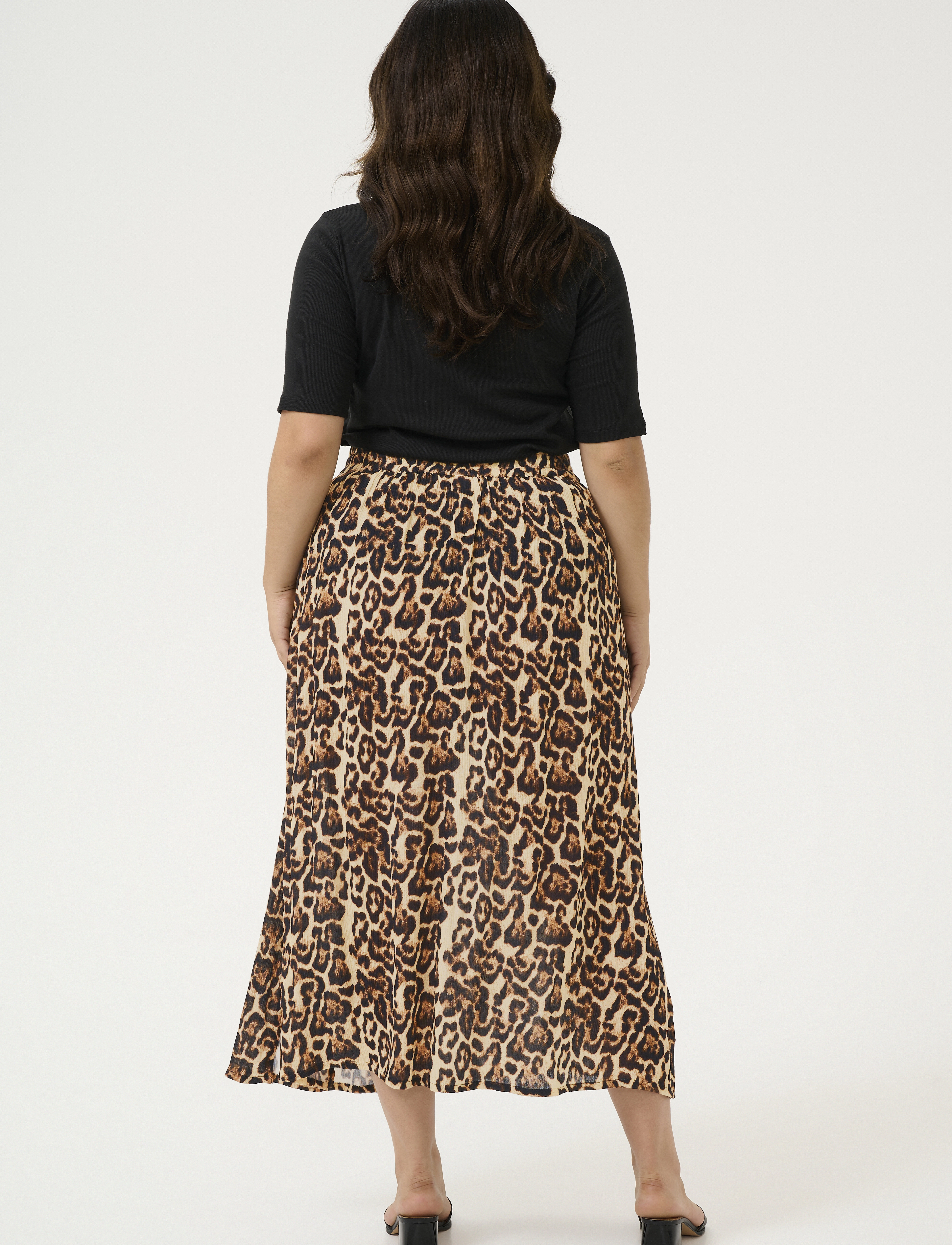Kaffe Curve - KCedina Ami Skirt - naturel leopard print - 4