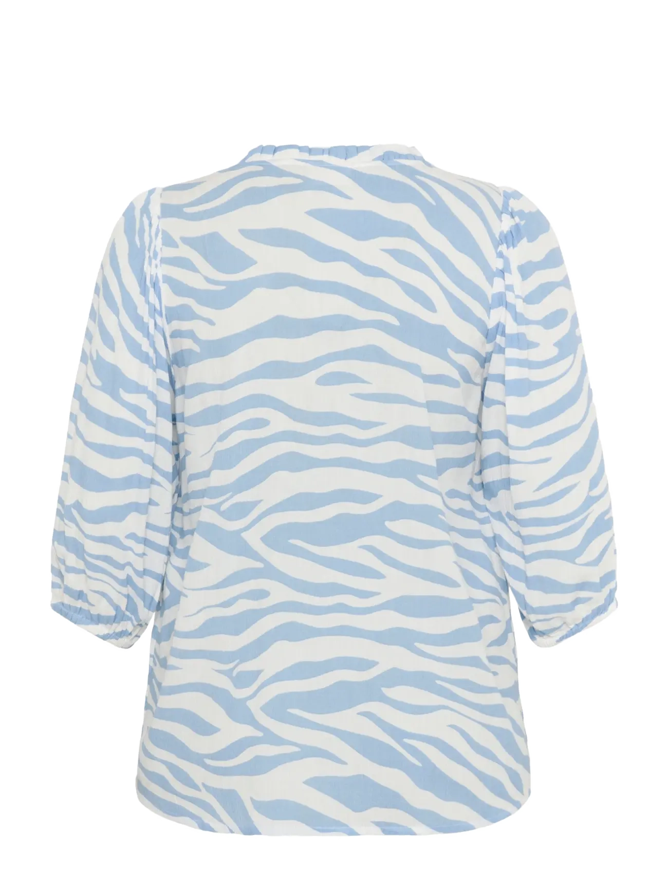 Kaffe Curve - KCedina Ami Blouse - pitkähihaiset puserot - soft chambray / chalk graphic - 2