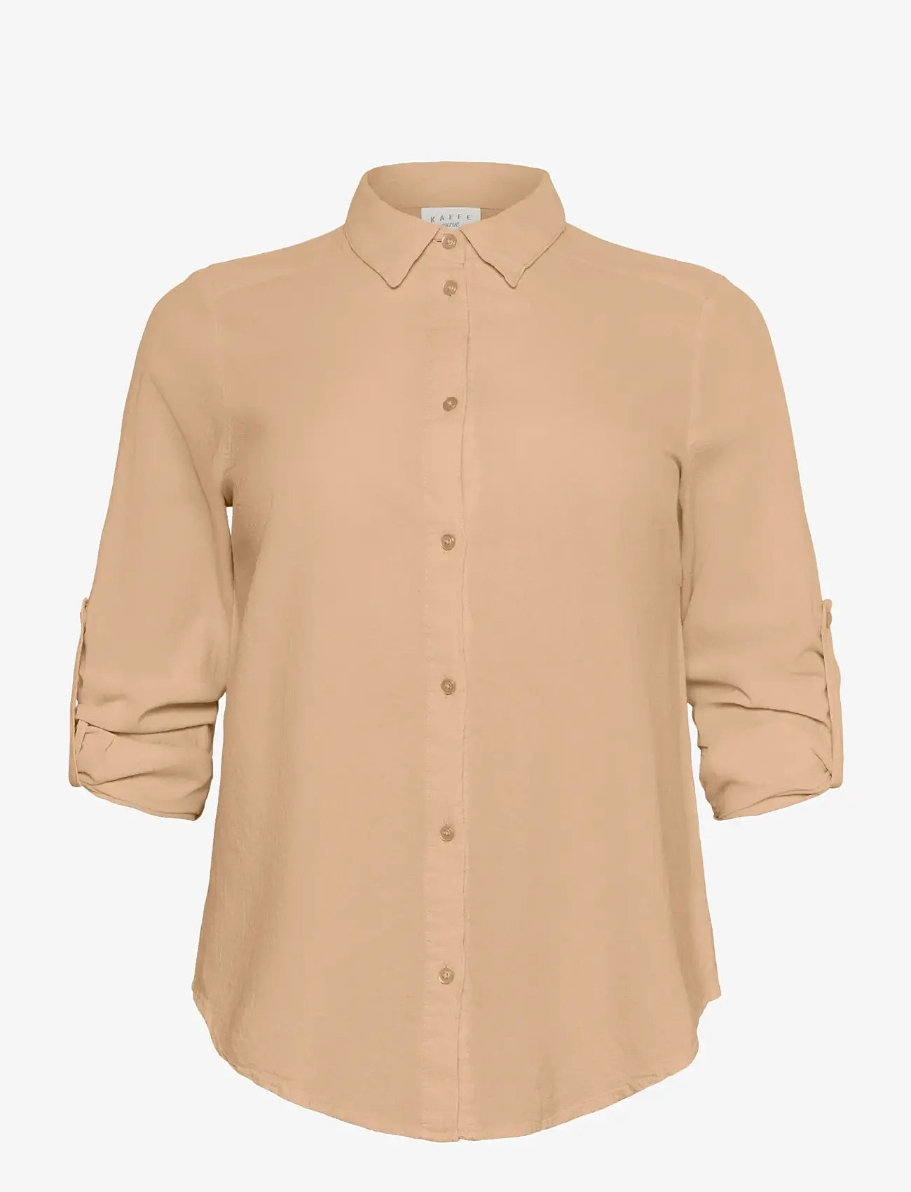 Kaffe Curve - KCnana Shirt - short-sleeved shirts - classic sand - 1
